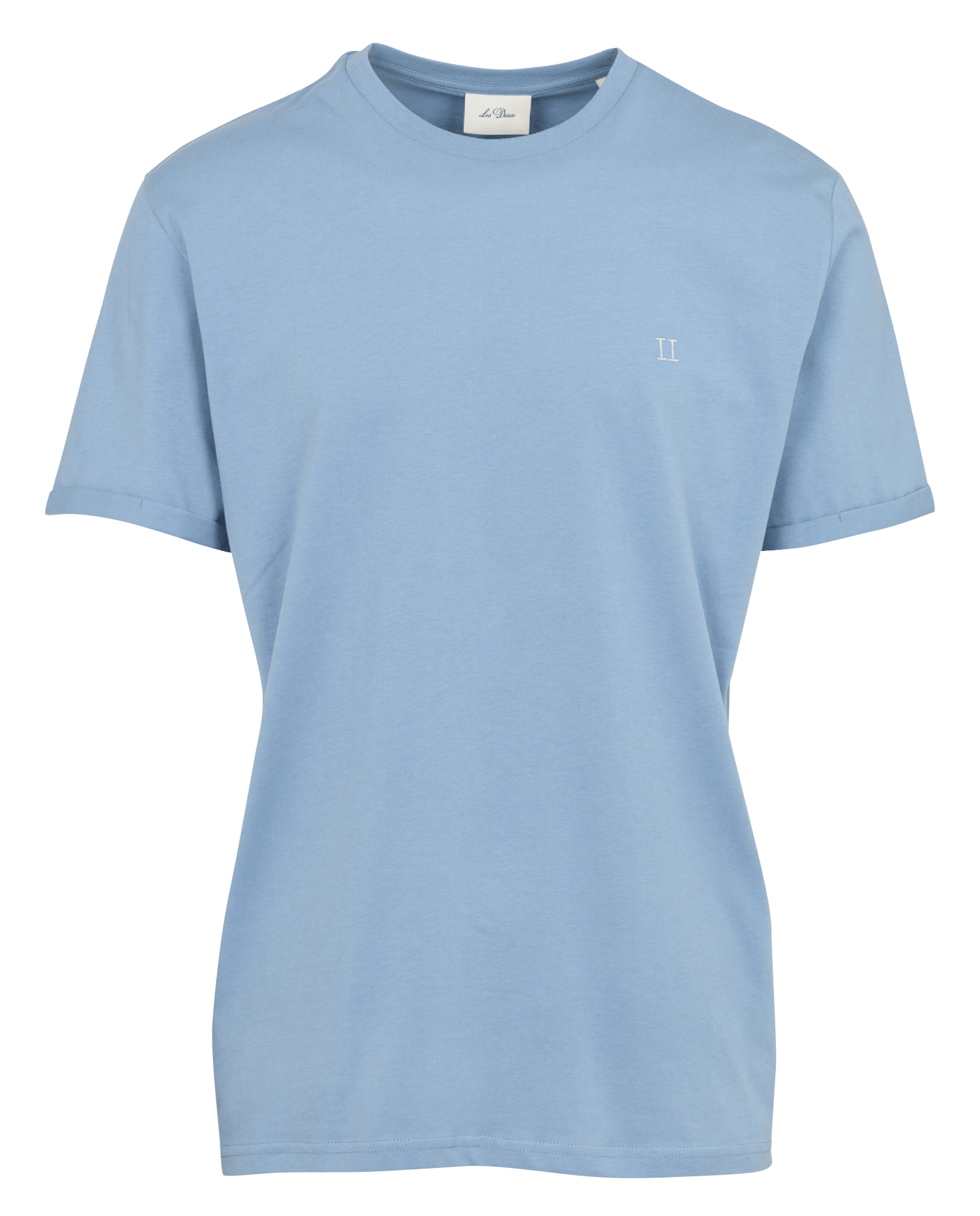 Tee-shirt col rond en coton bio LES DEUX Bleu