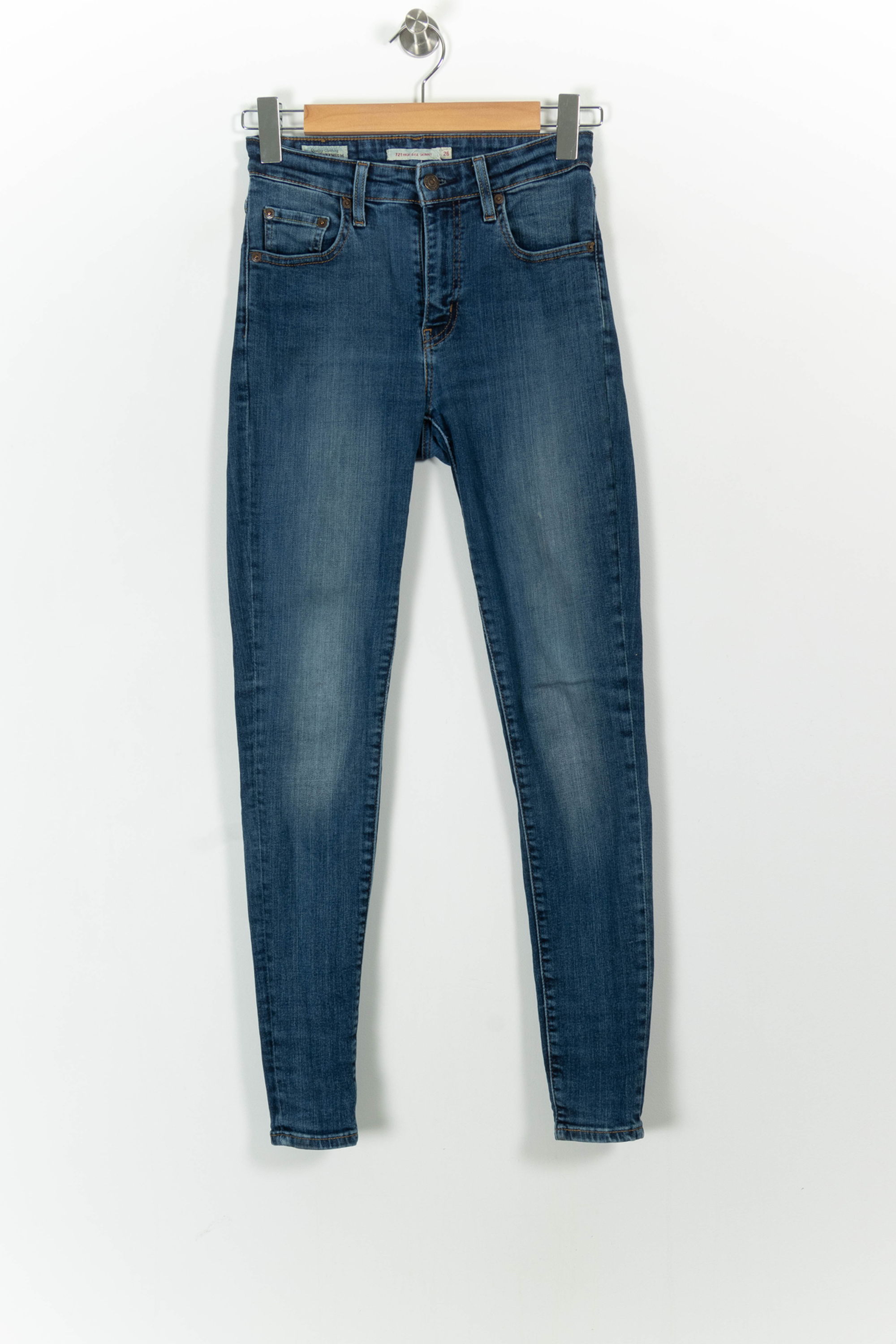 Cropped slim jeans with studs LEVI'S - Seconde main Blue