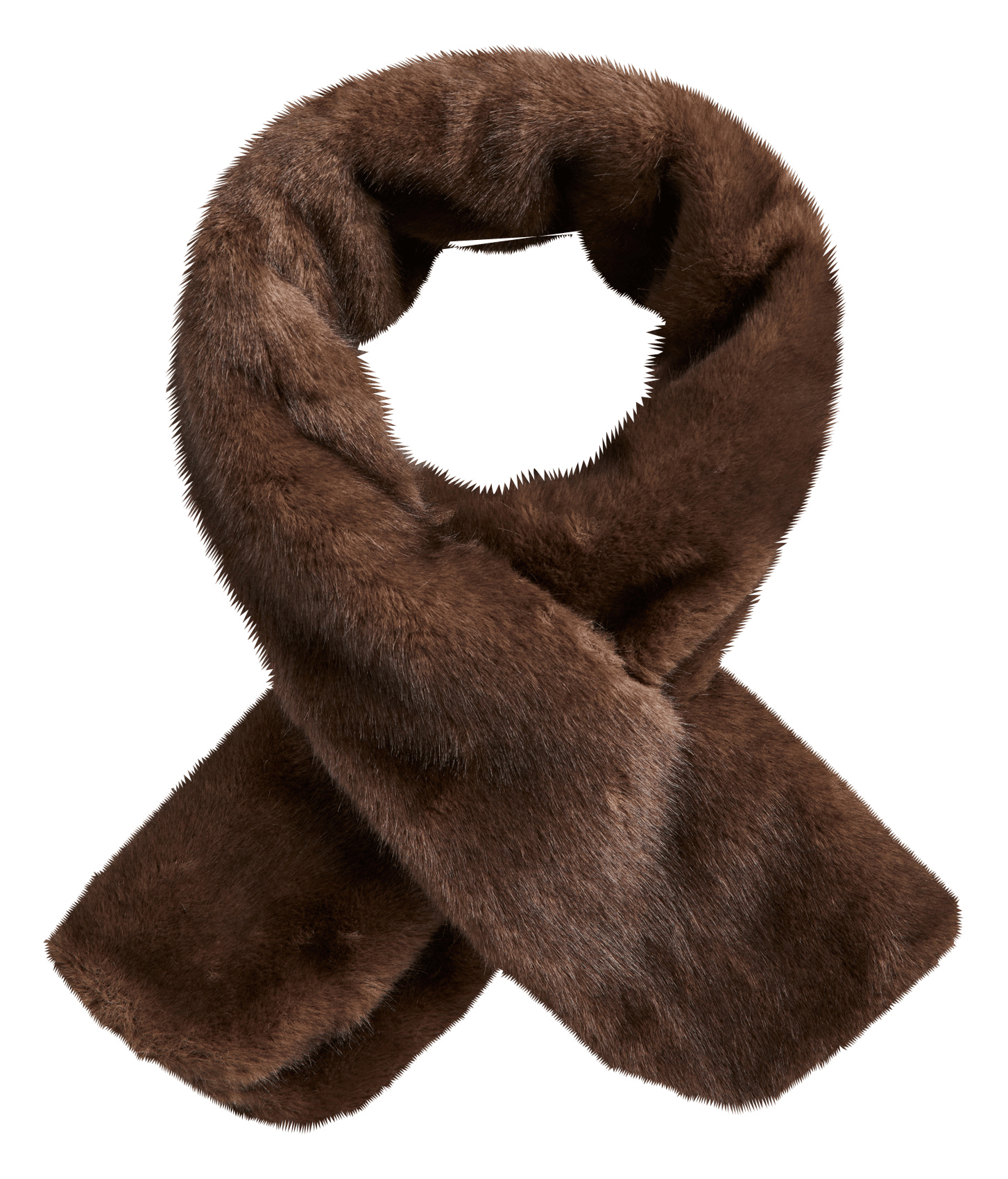 Fur scarf PIECES Purple