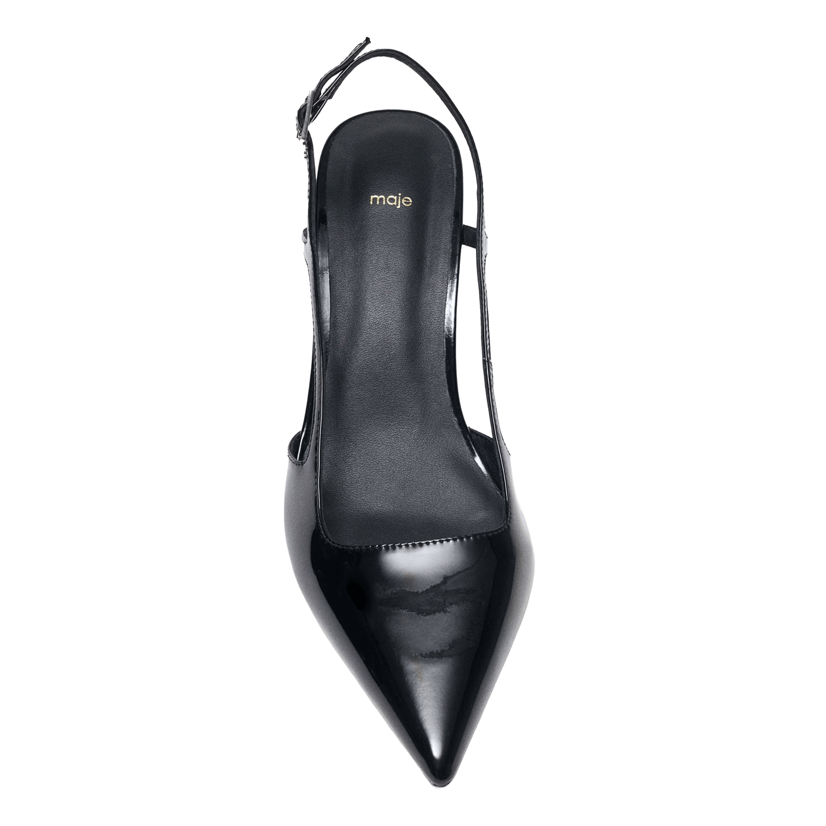 Escarpins à bride en cuir MAJE Noir