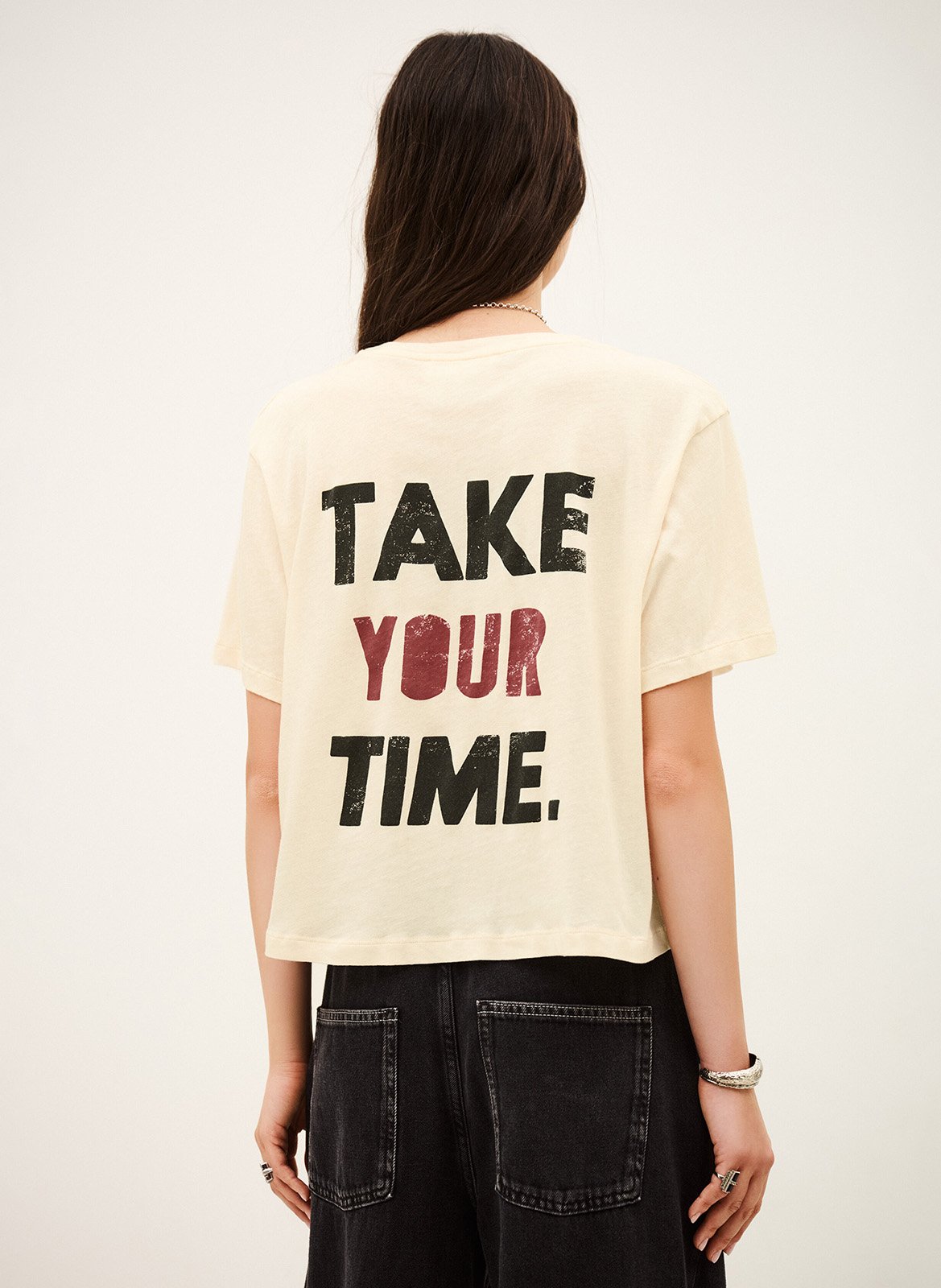 Bedrucktes T-Shirt BA&SH Beige