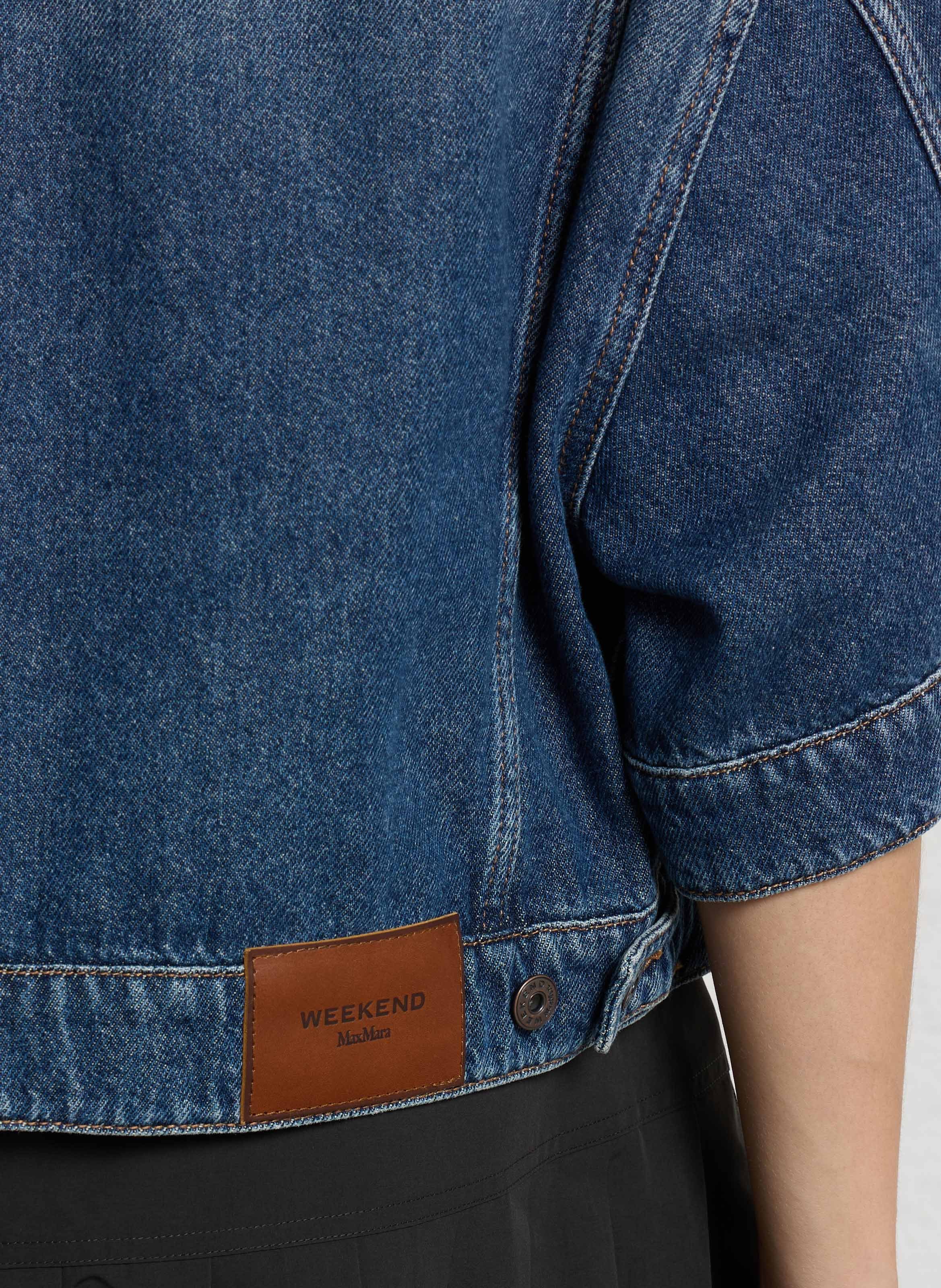 Gerade Jeansjacke mit kurzen Ärmeln MAX MARA WEEK END Blau
