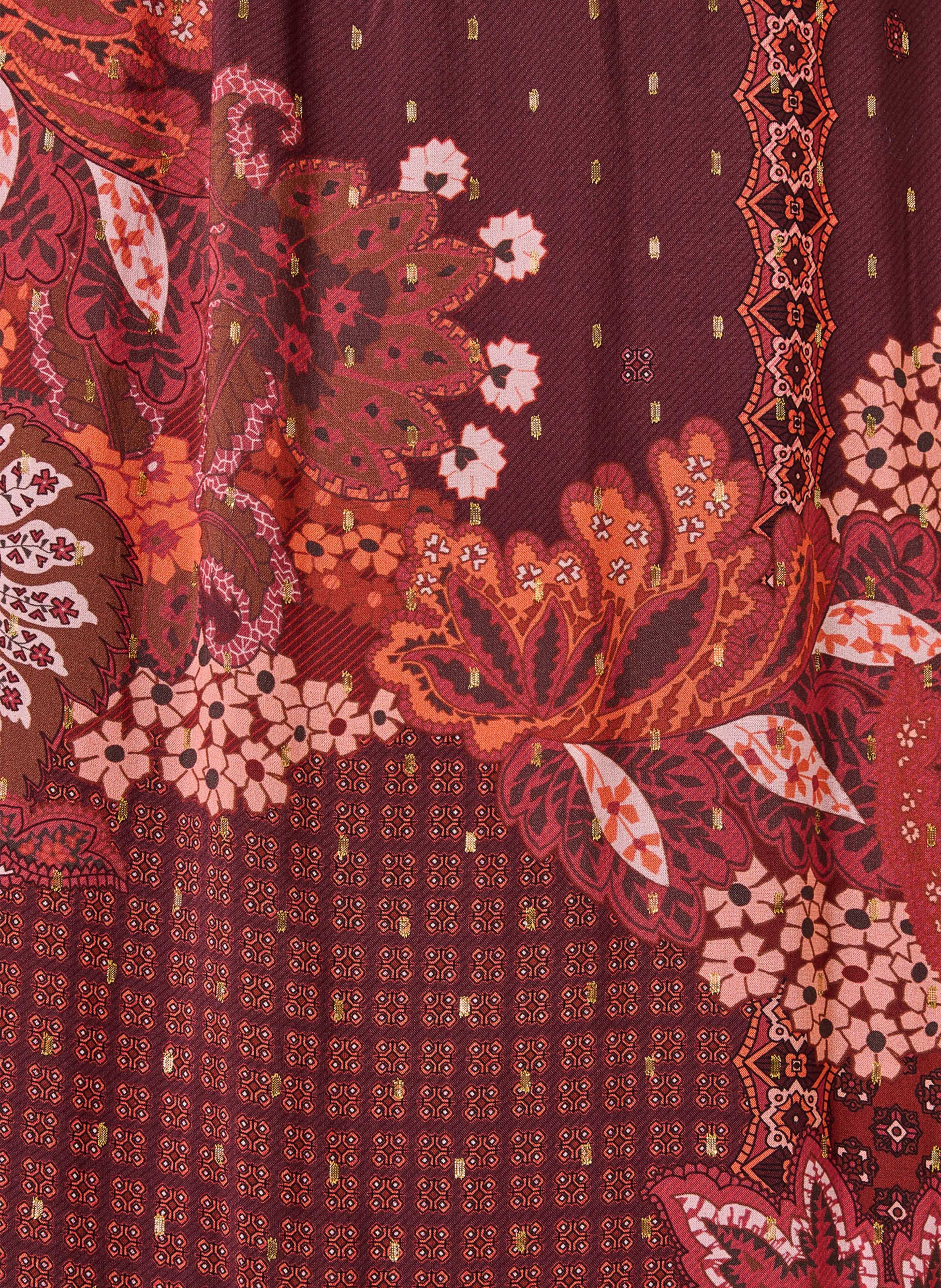 Robe droite courte à imprimé LA FEE MARABOUTEE Rouge