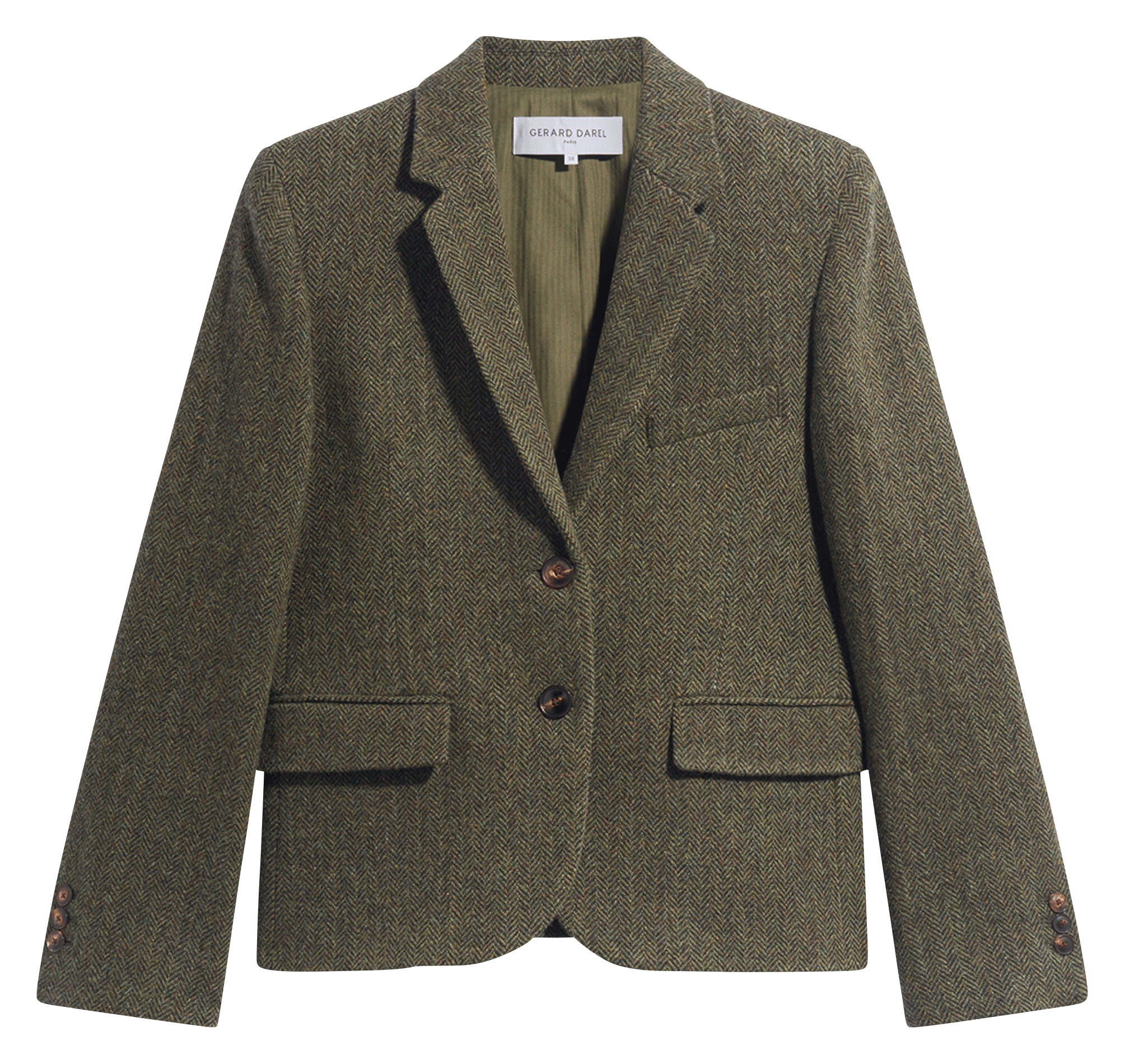 Gerade geschnittener Woll-Blazer GERARD DAREL Khaki
