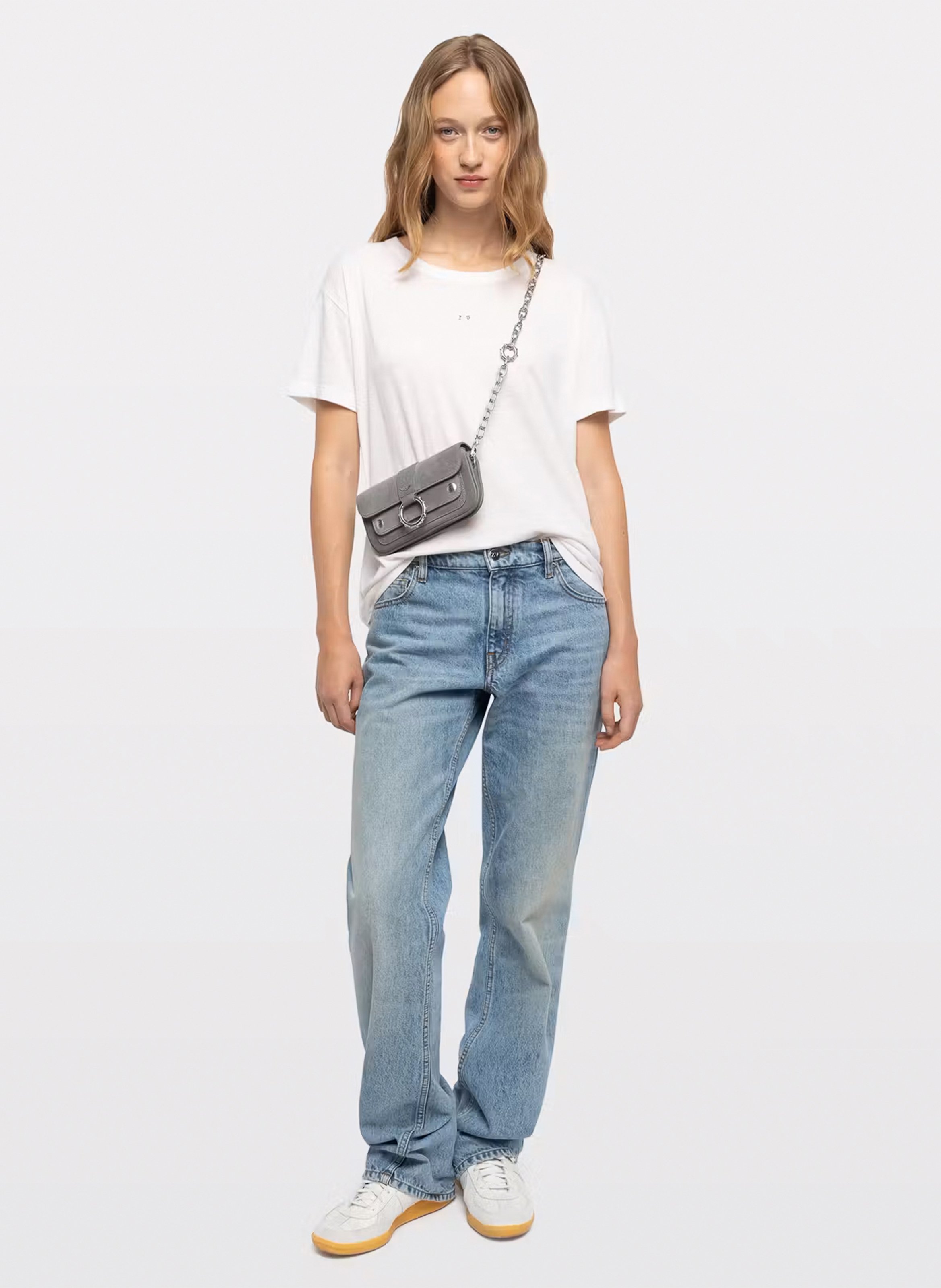 Sac bandoulière en cuir ZADIG&VOLTAIRE Gris