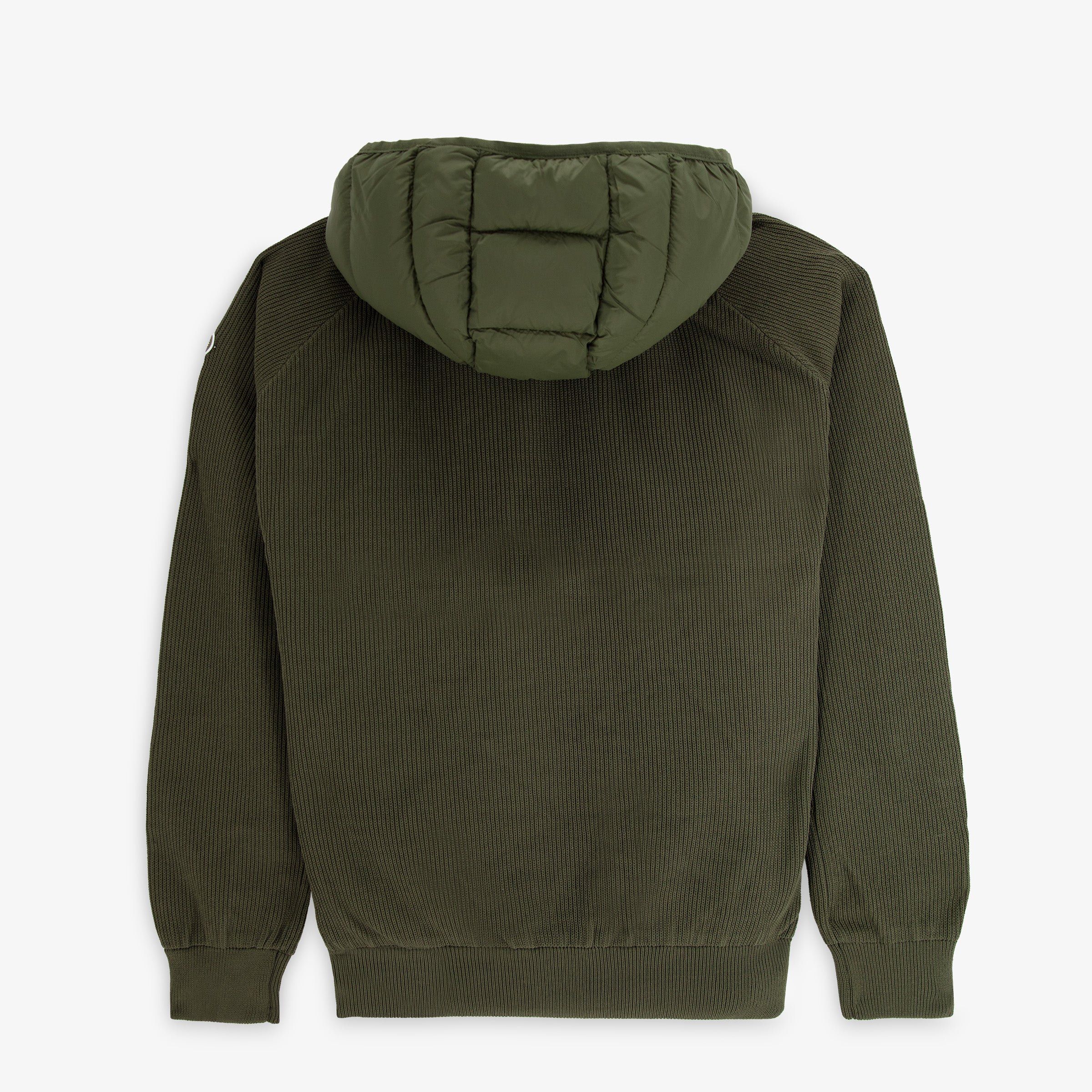 Hooded parka with a quilted front SERGE BLANCO Khaki