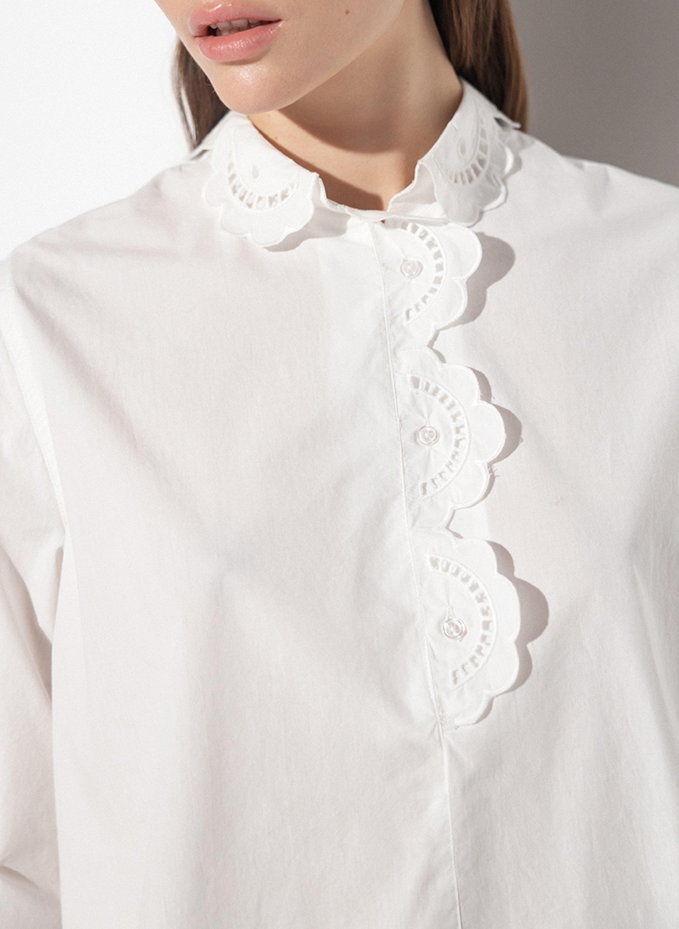Chemise ample en coton bio PROJECT-AJ117 Blanc