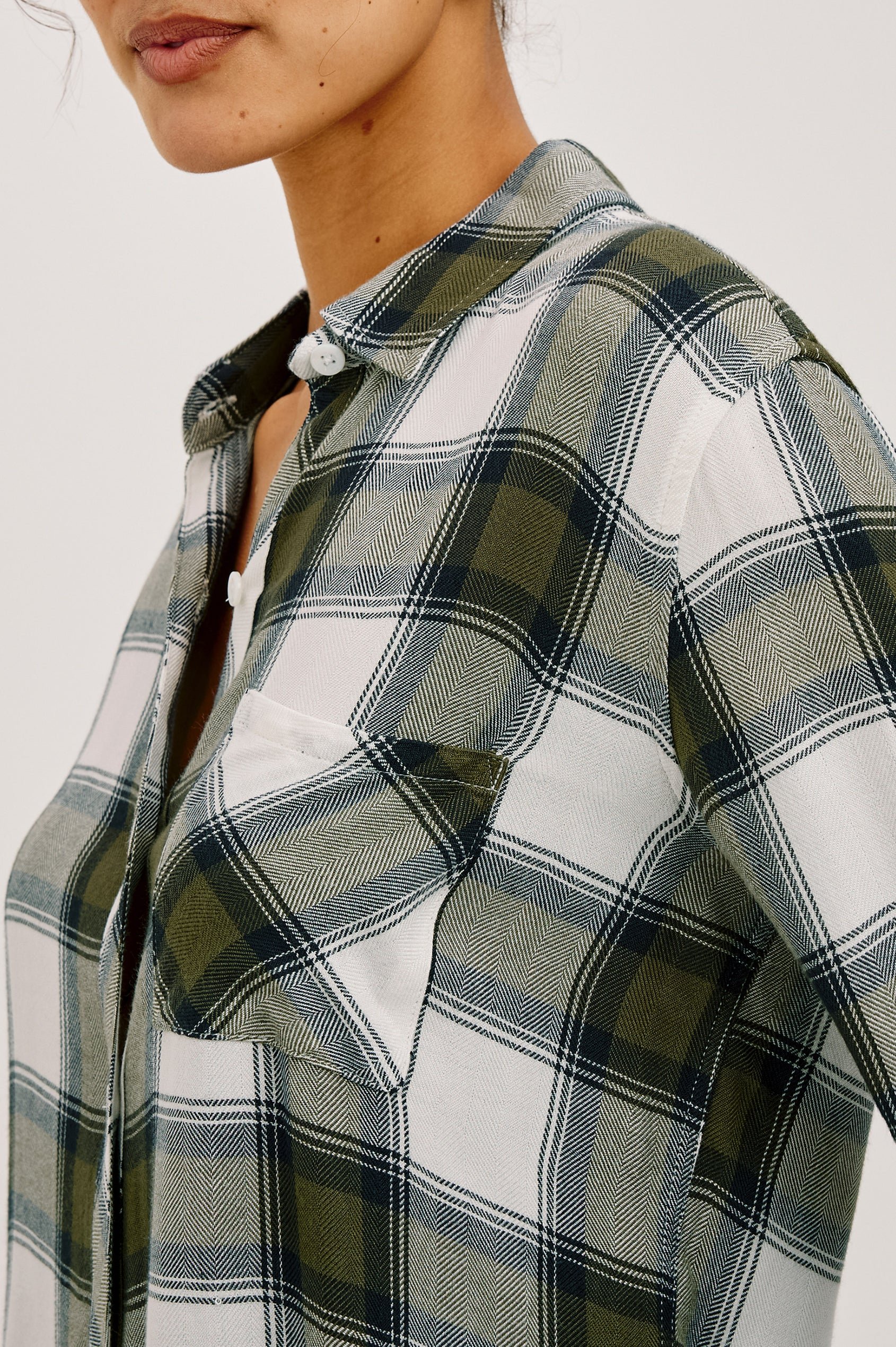 Straight checked shirt RAILS Green