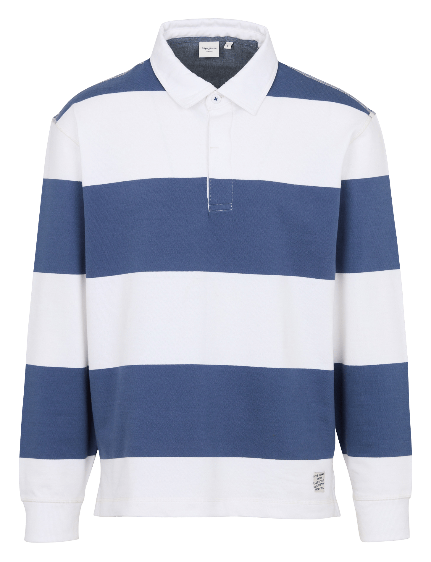 Straight-cut striped cotton polo shirt PEPE JEANS Blue