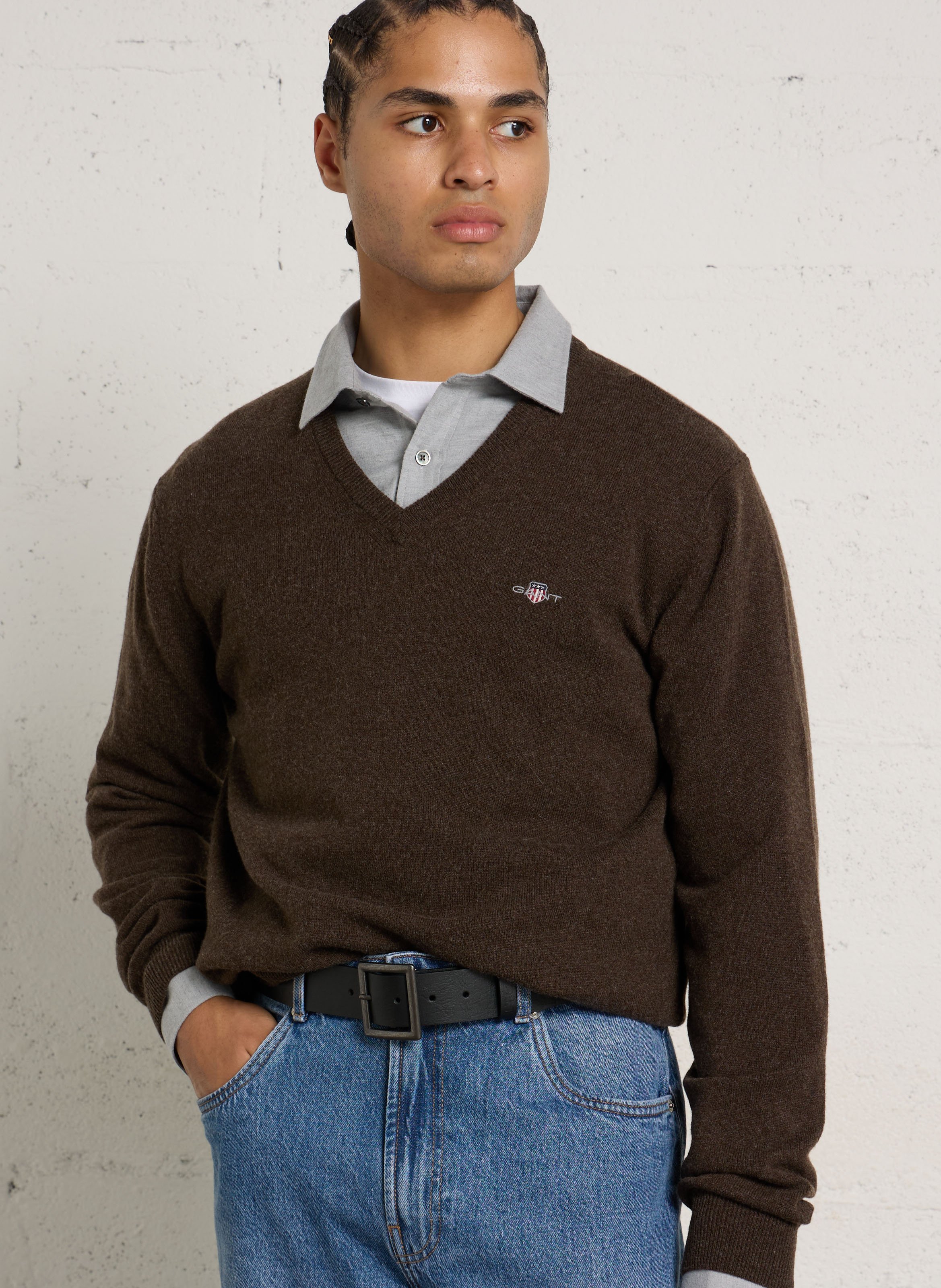 Pull col V en laine GANT