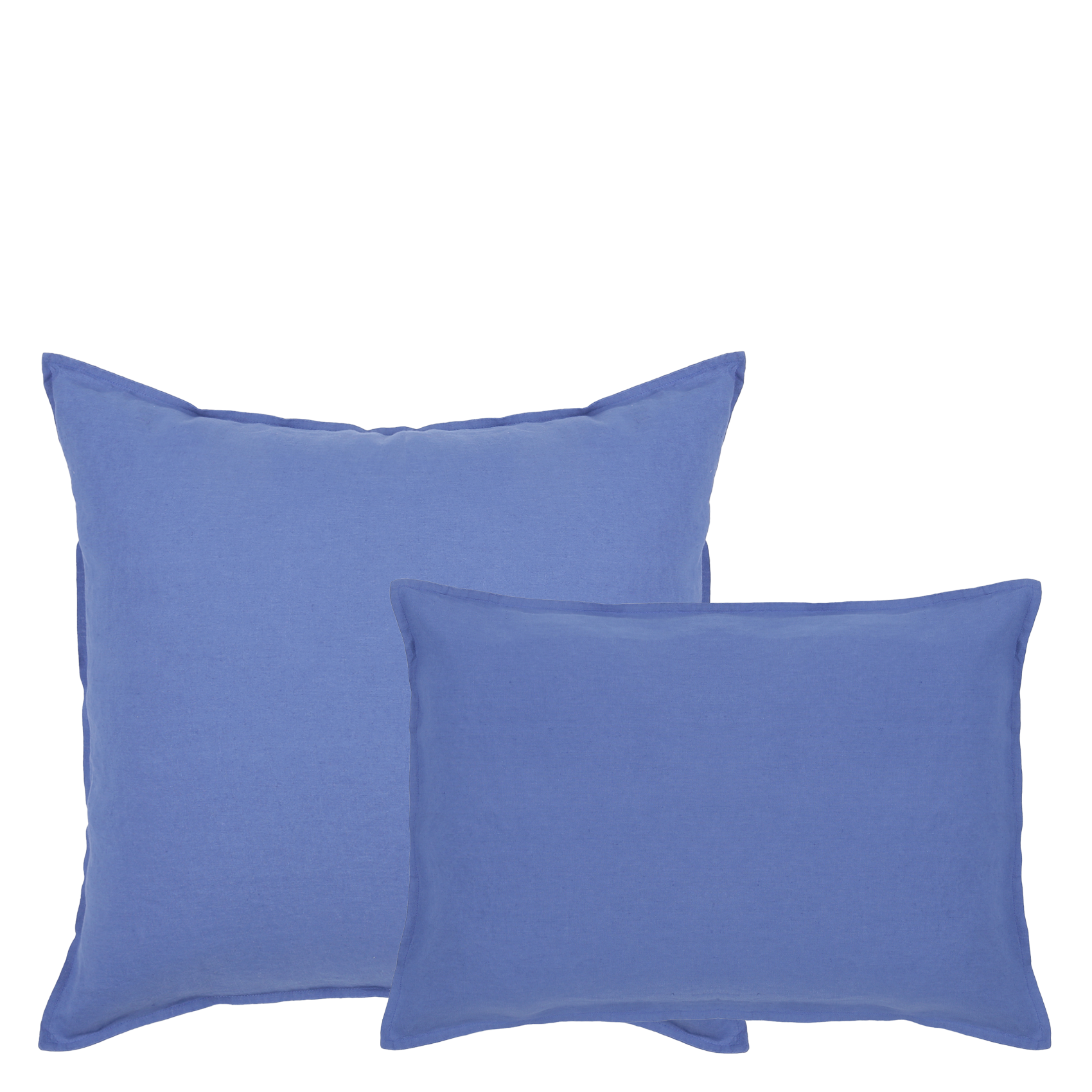 Kussensloop van stonewashed linnen  Bleu denim