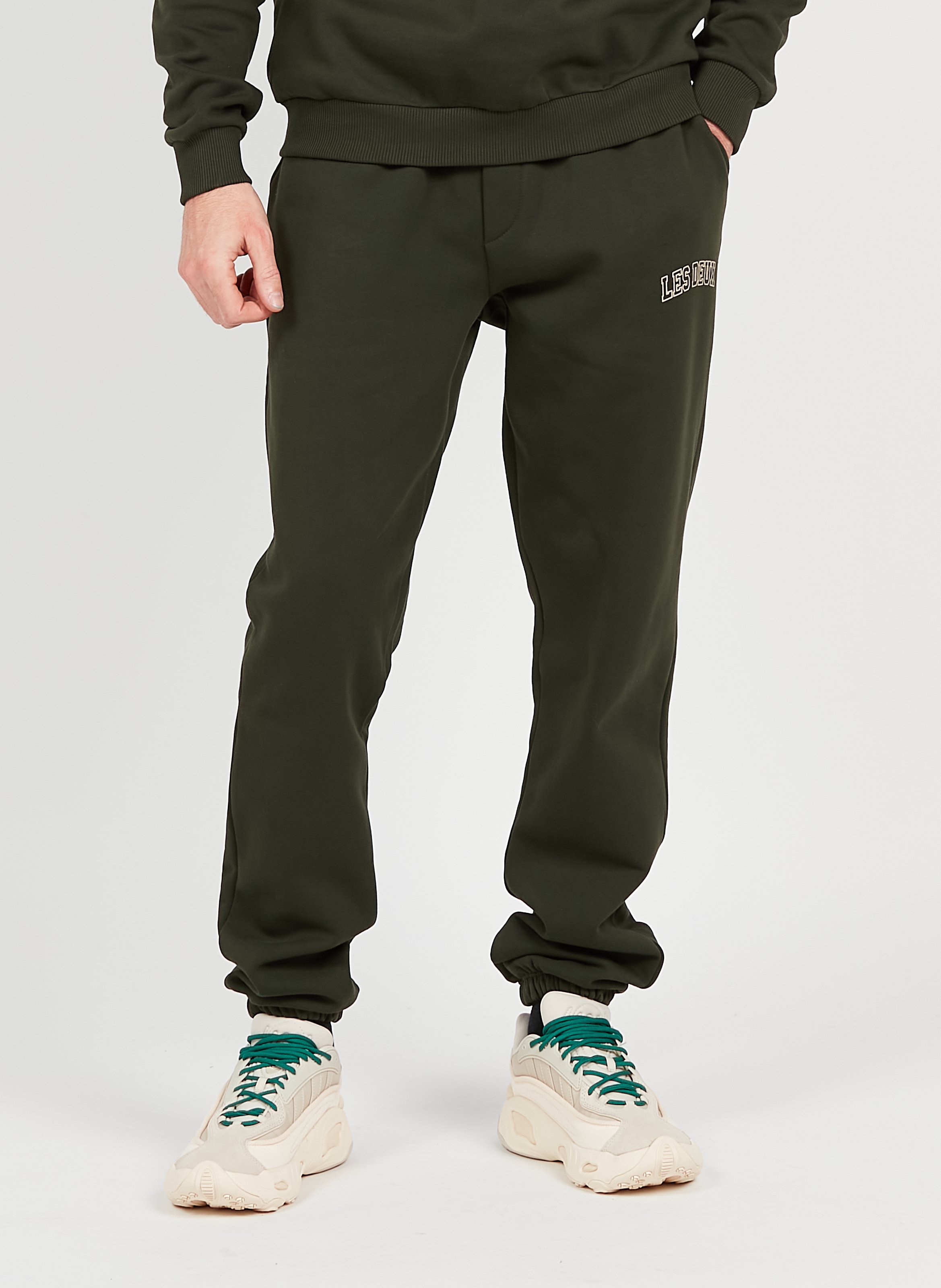 Jogging logo brodé en coton  LES DEUX