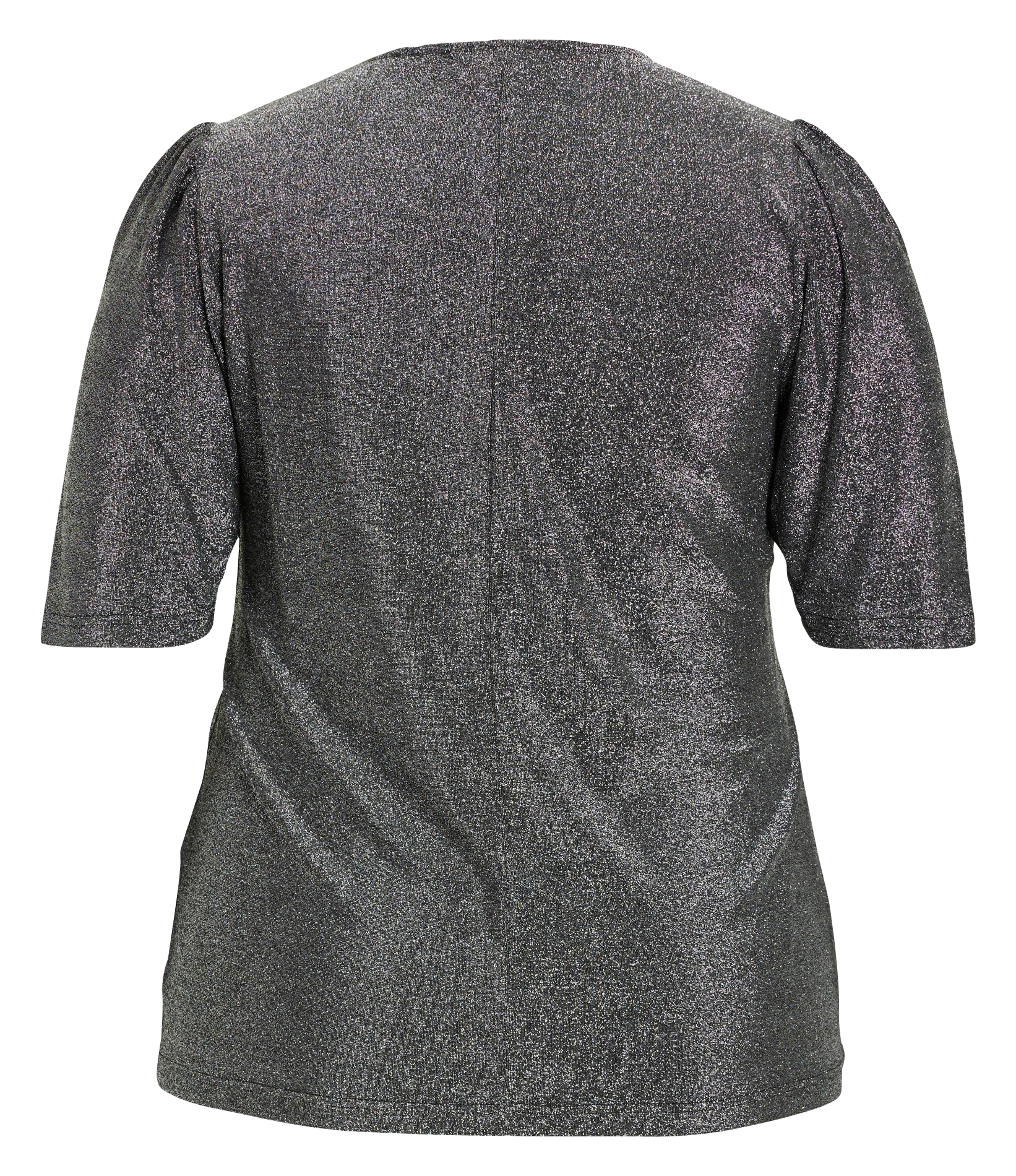 Top col V à paillettes  EVOKED Argent