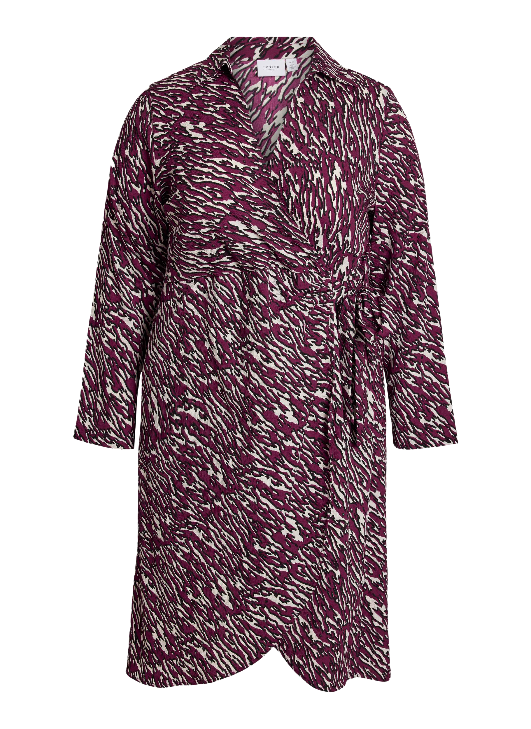 Robe courte portefeuille imprimée EVOKED Violet