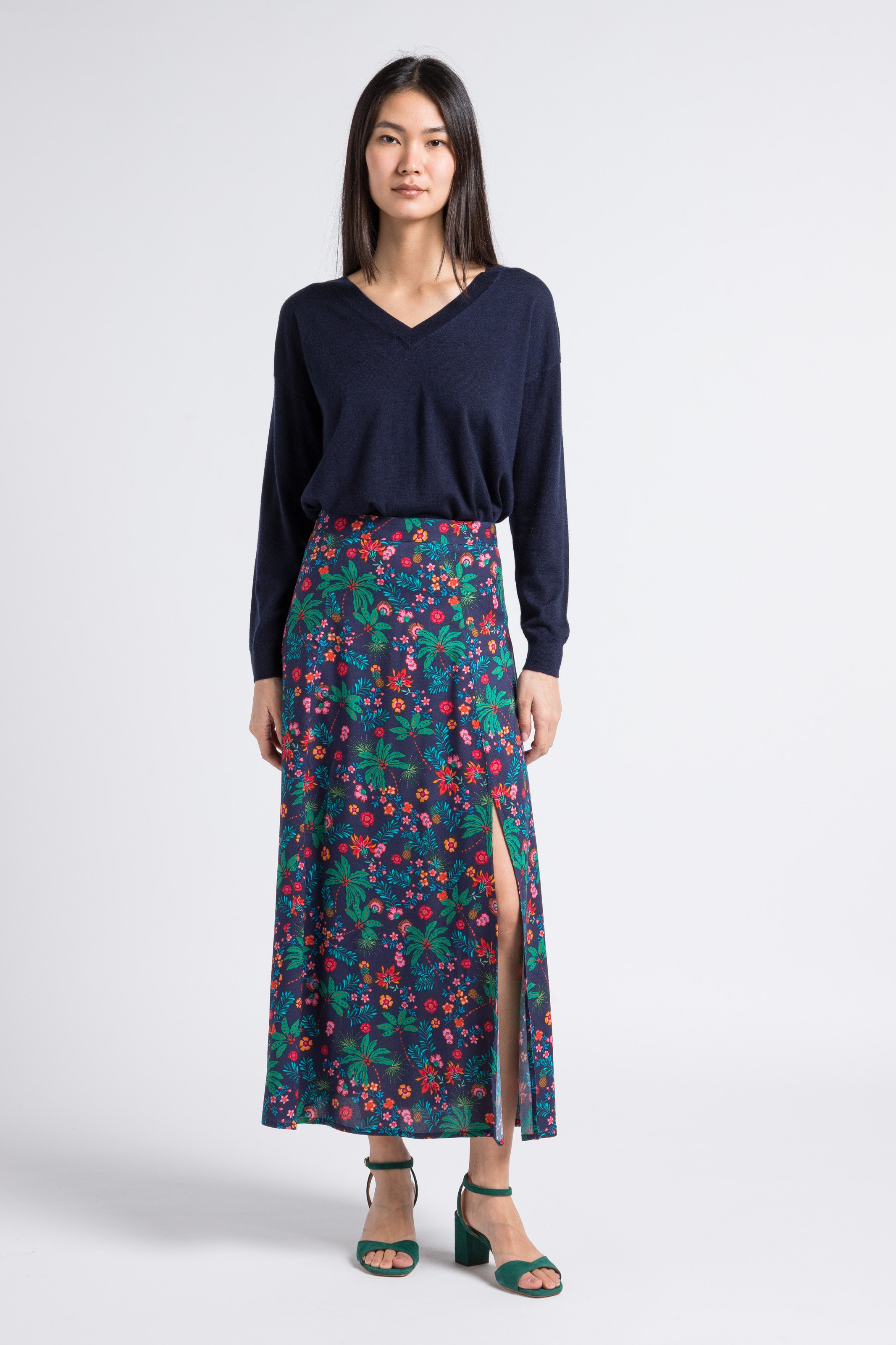 Pull maille fine ample LA PETITE ETOILE Bleu