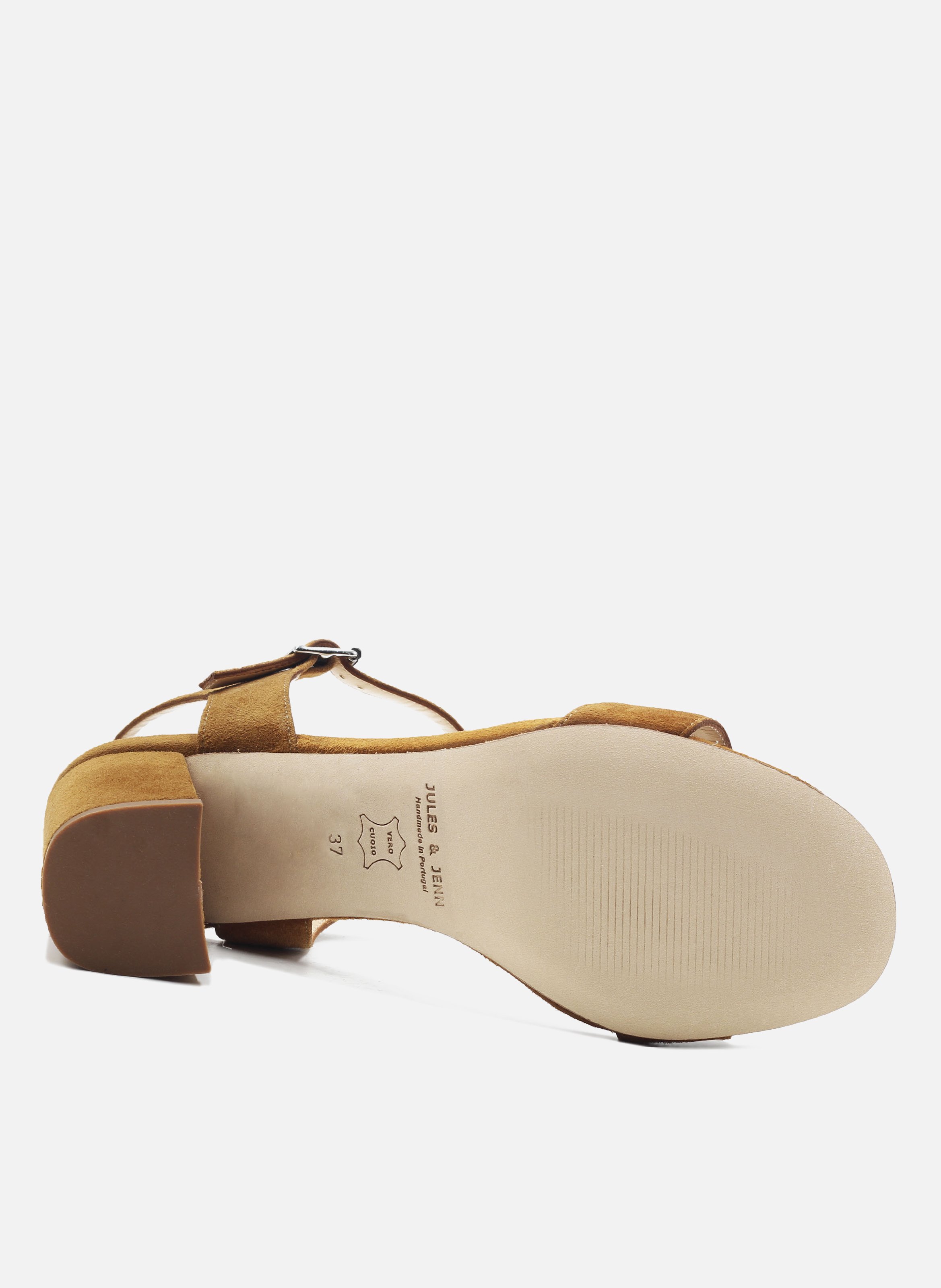 Medium heel suede sandals JULES & JENN Brown