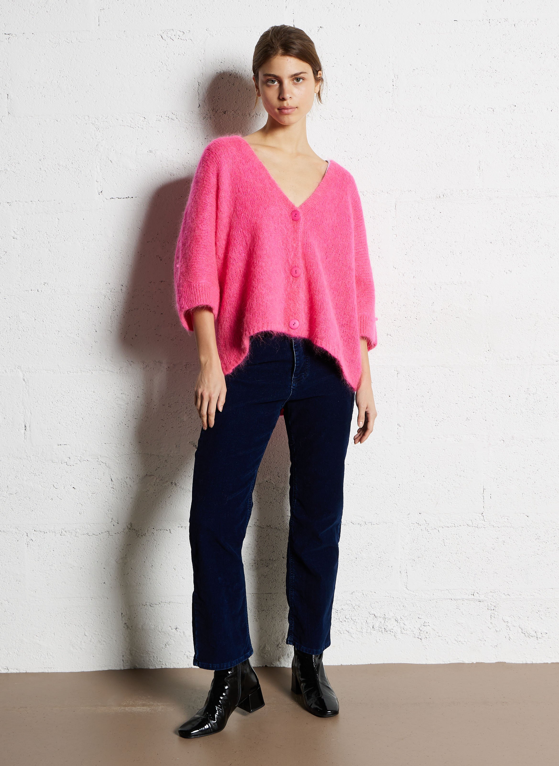 Cotton-blend bucket hat PLEASE Blue