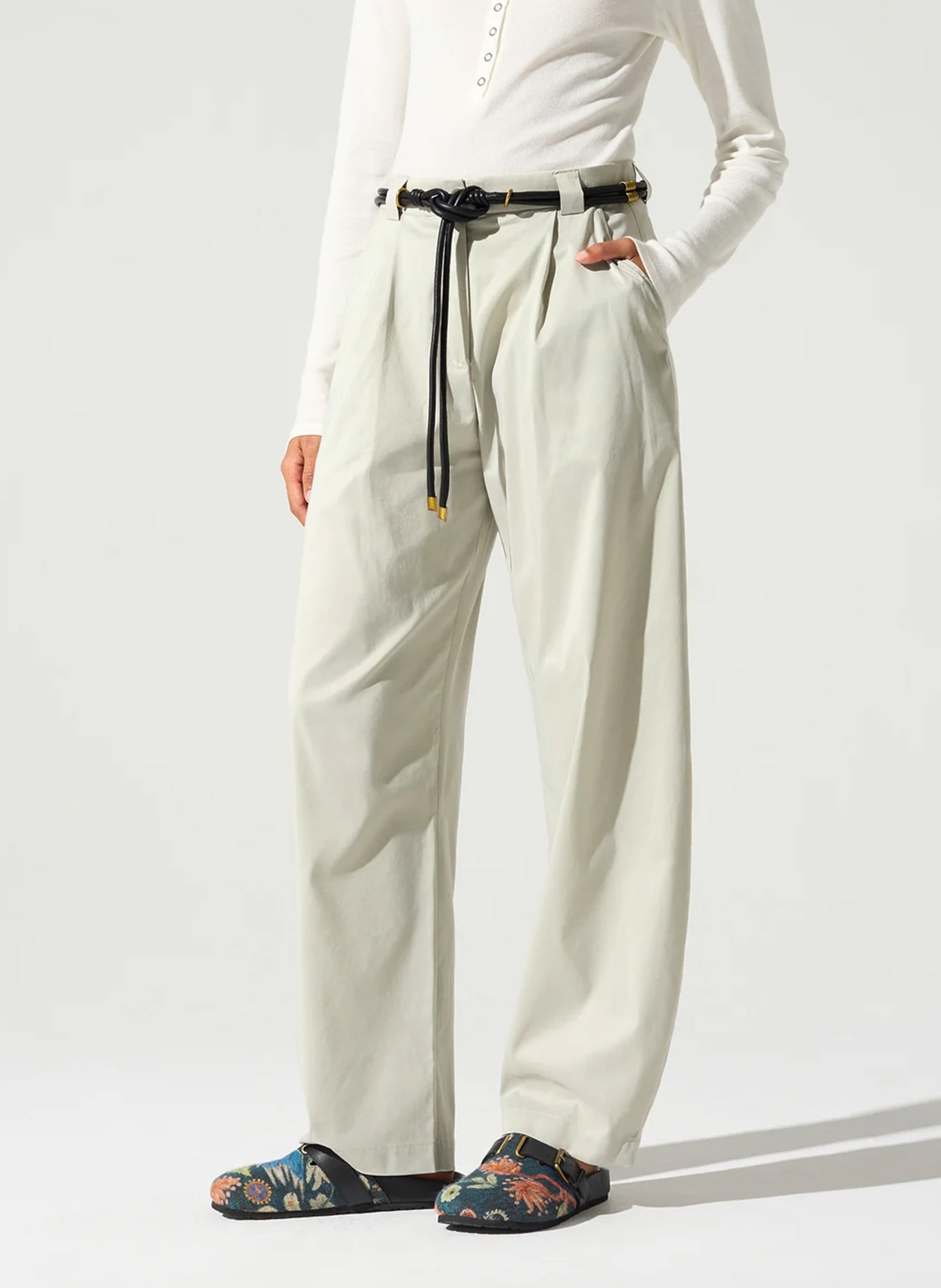 Cotelac Vetements Cotton-blend Chinos Argile Cotelac Women