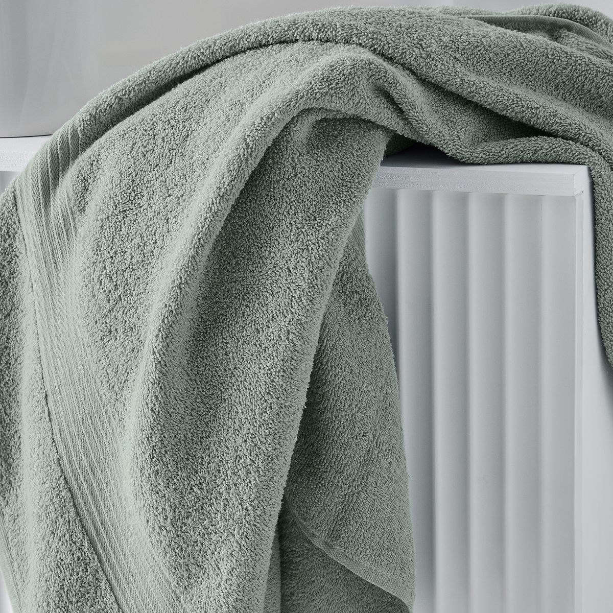 Solid color cotton beach towel Green