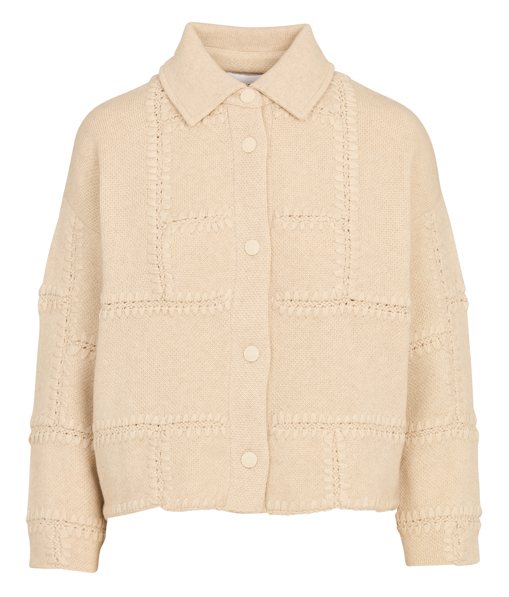 Veste ample col classique en cachemire KUJTEN Beige
