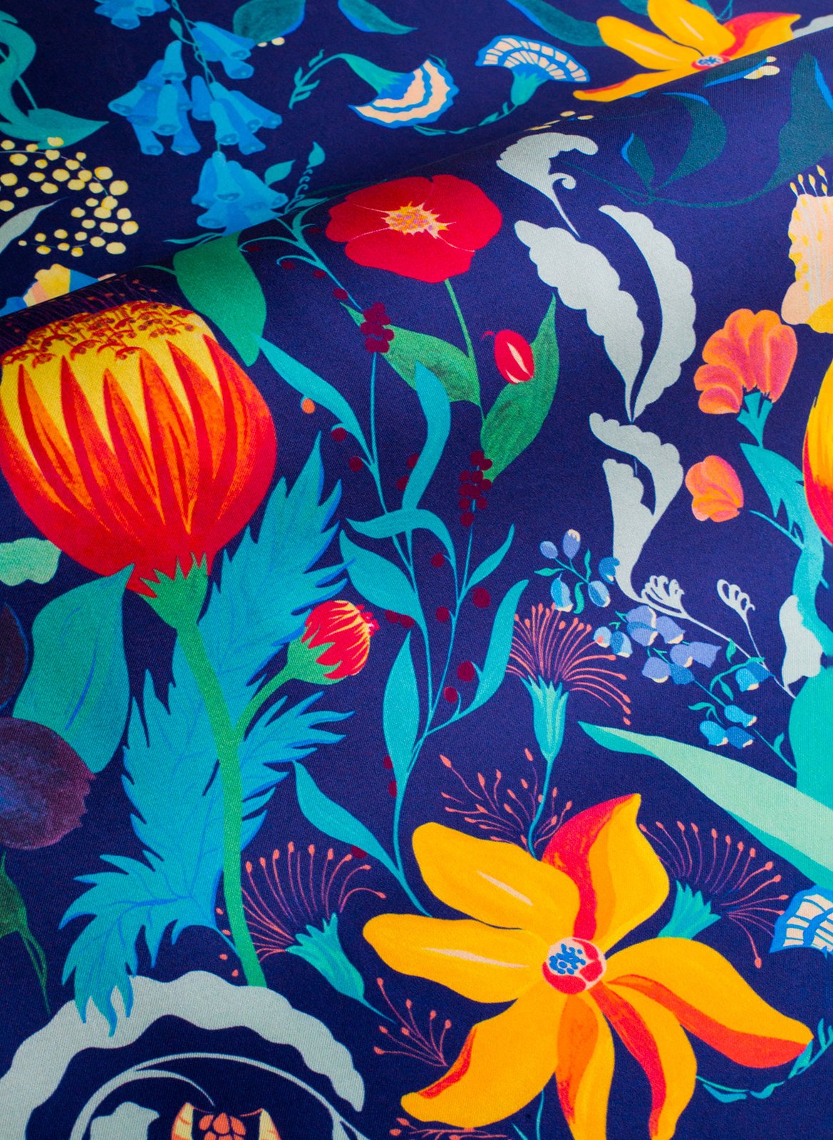 Floaty silk scarf PETITJEAN PARIS Blue