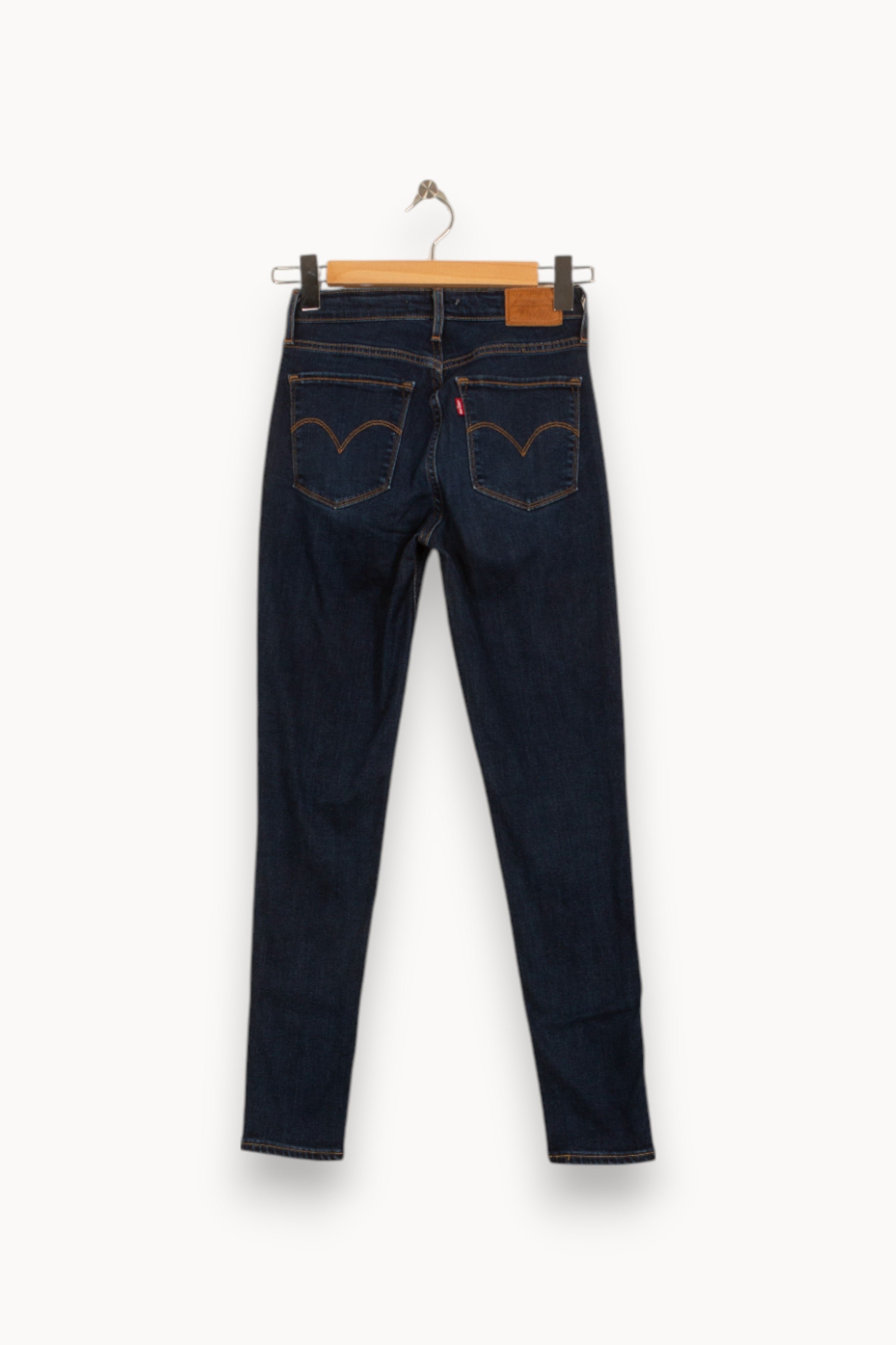Cropped slim jeans with studs LEVI'S - Seconde main Blue