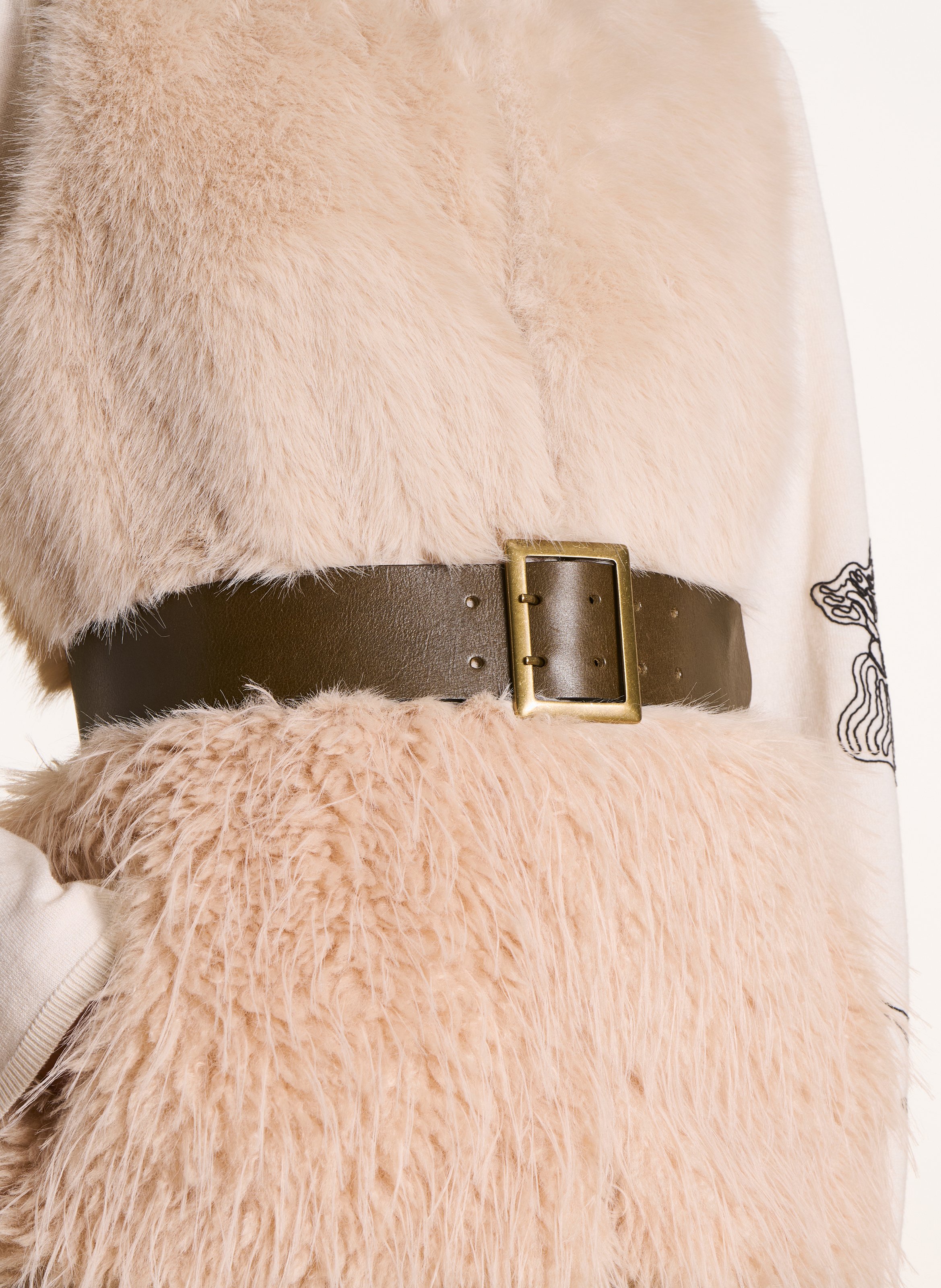 Belt in mixed recycled leather LA FEE MARABOUTEE Green