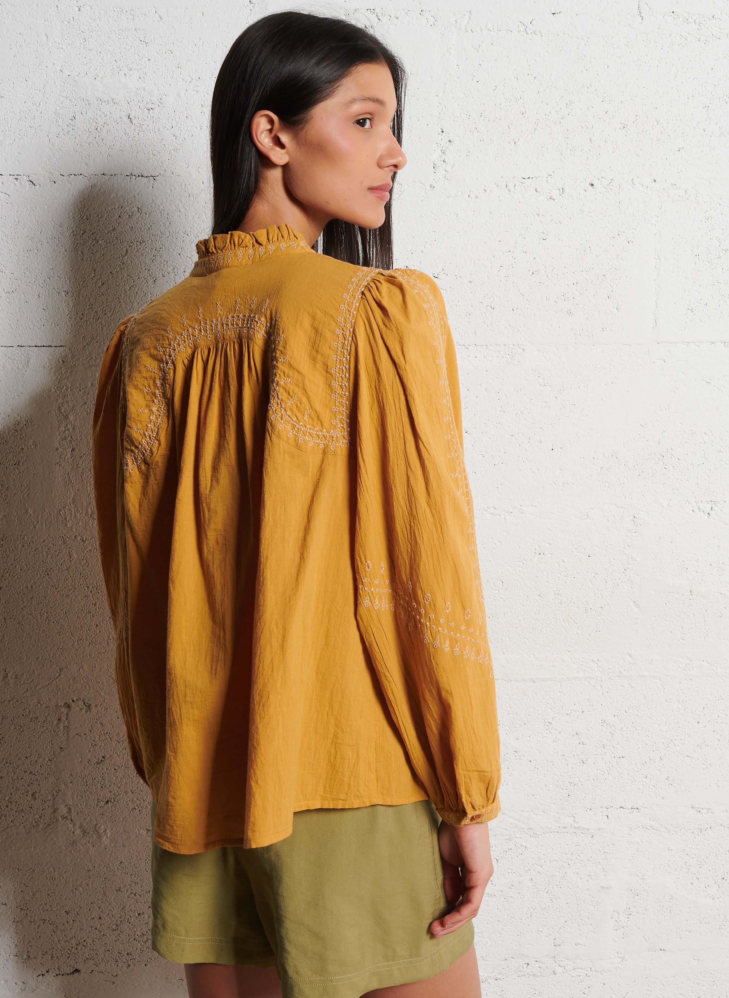 Alexandra dotted Swiss shirt BA&SH Beige