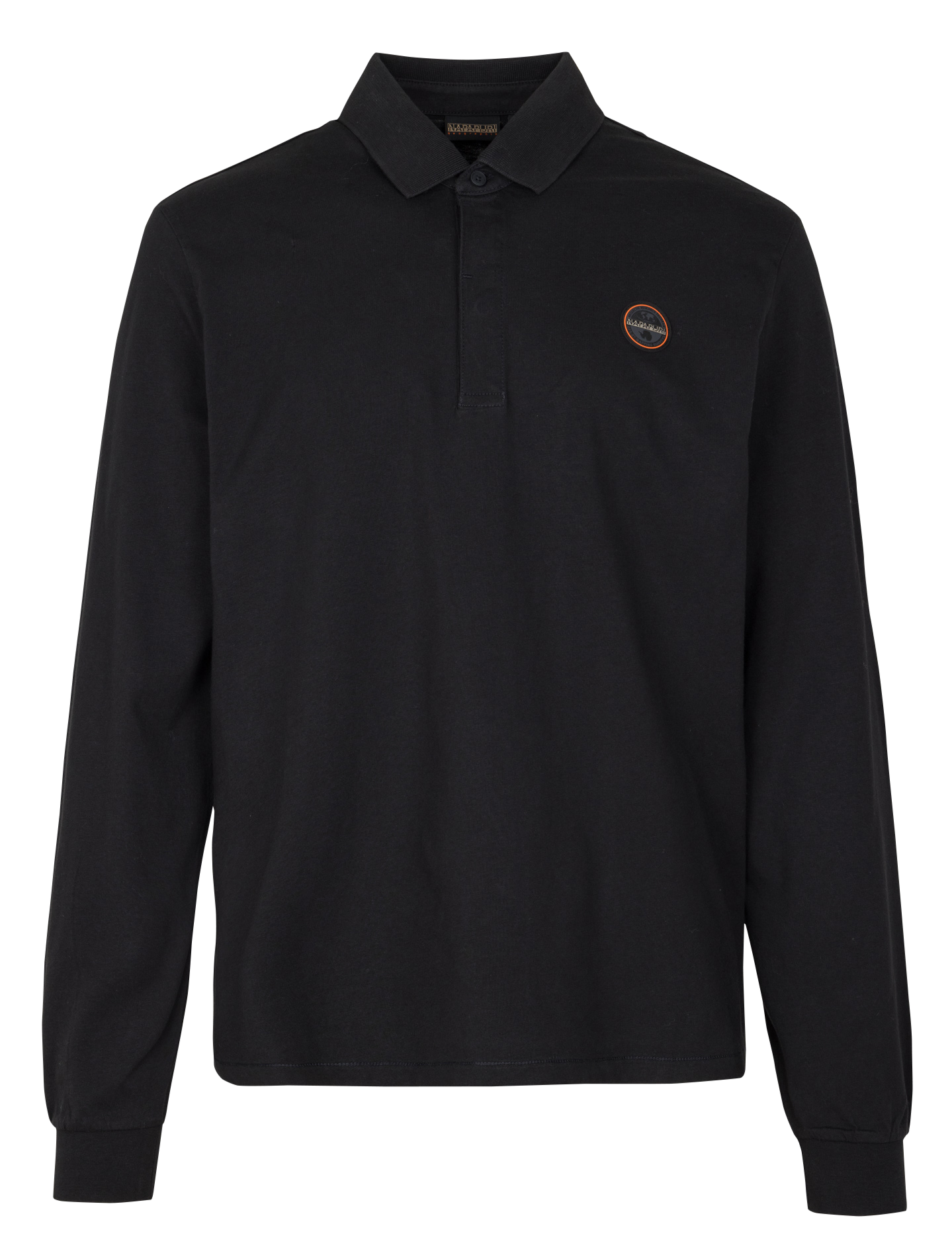Rechte katoenen polo NAPAPIJRI Zwart