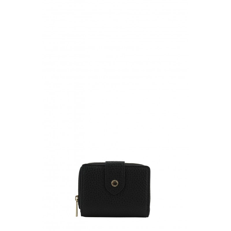 Leather coin purse POURCHET Black