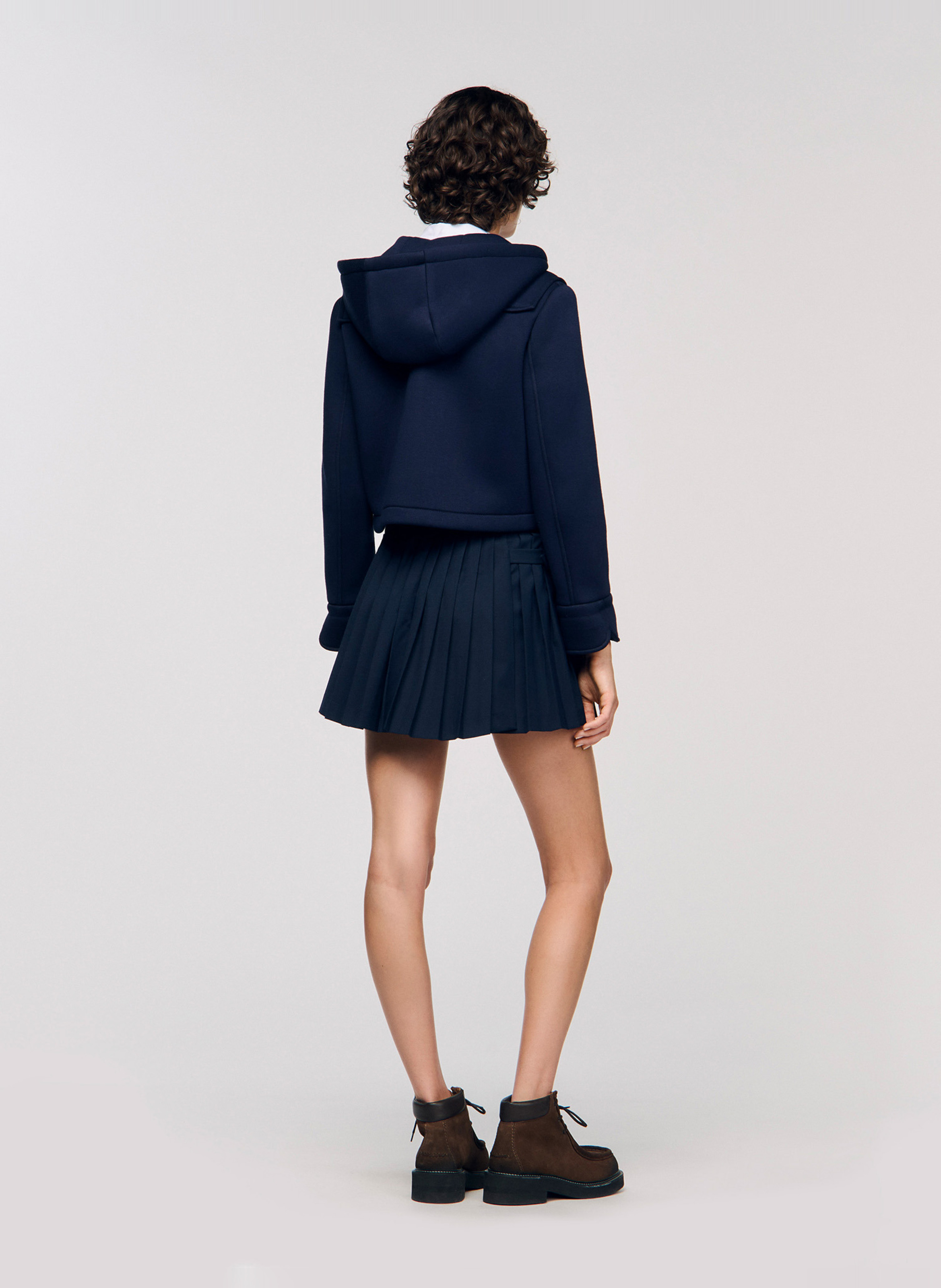 Kort jack met rits en capuchon SANDRO Blauw