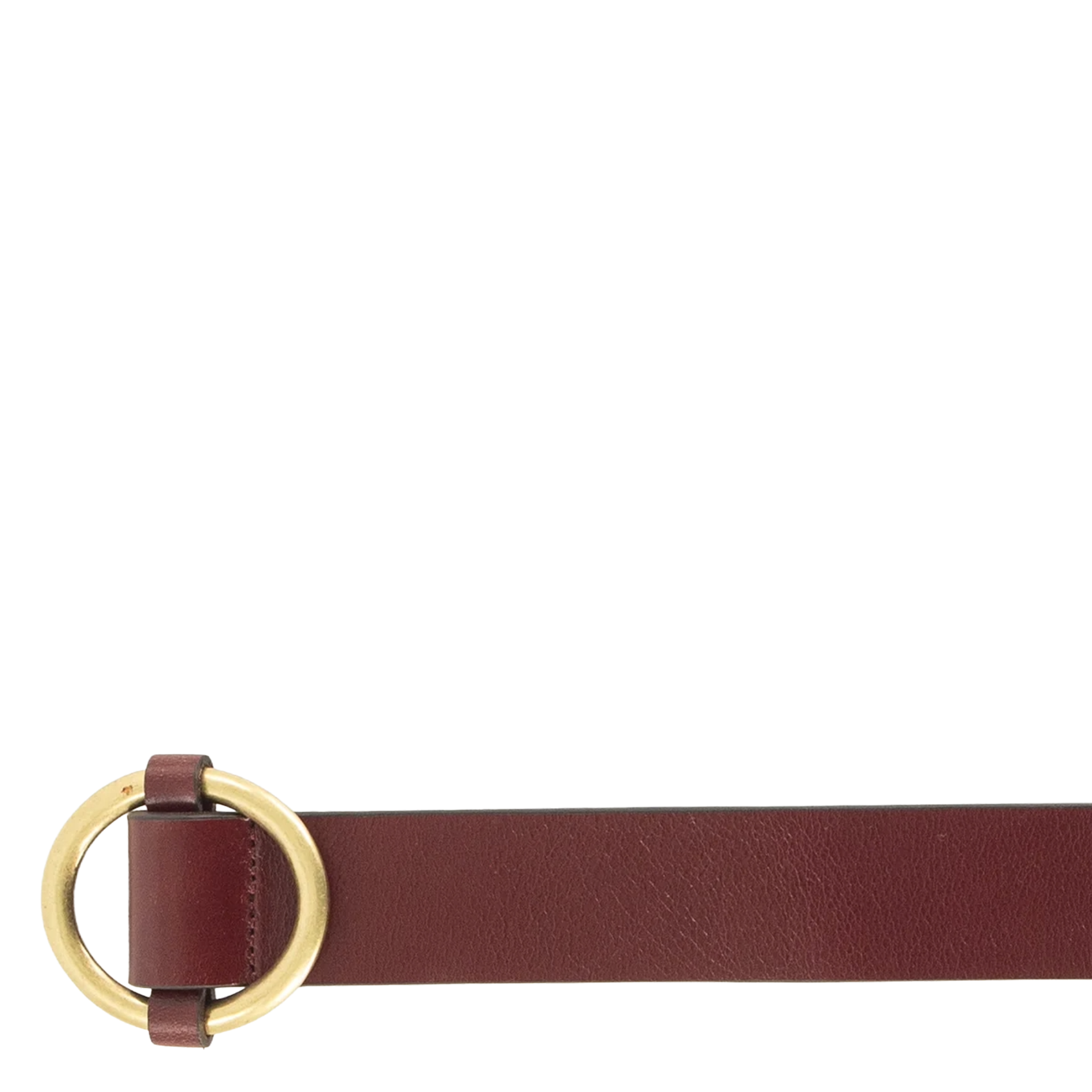 Ceinture cuir boucle ronde SESSUN Marron