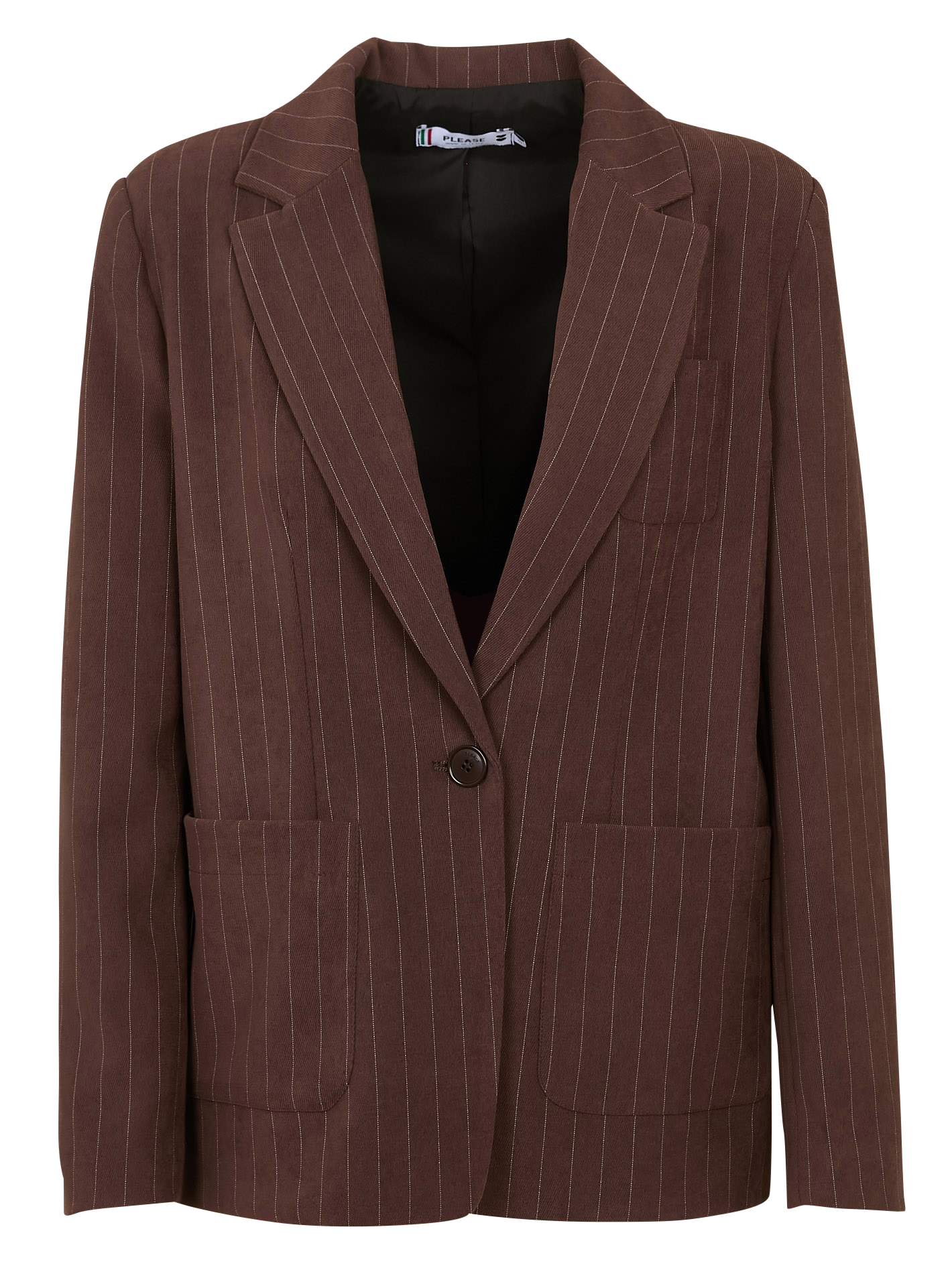 Gestreepte blazer PLEASE Bruin