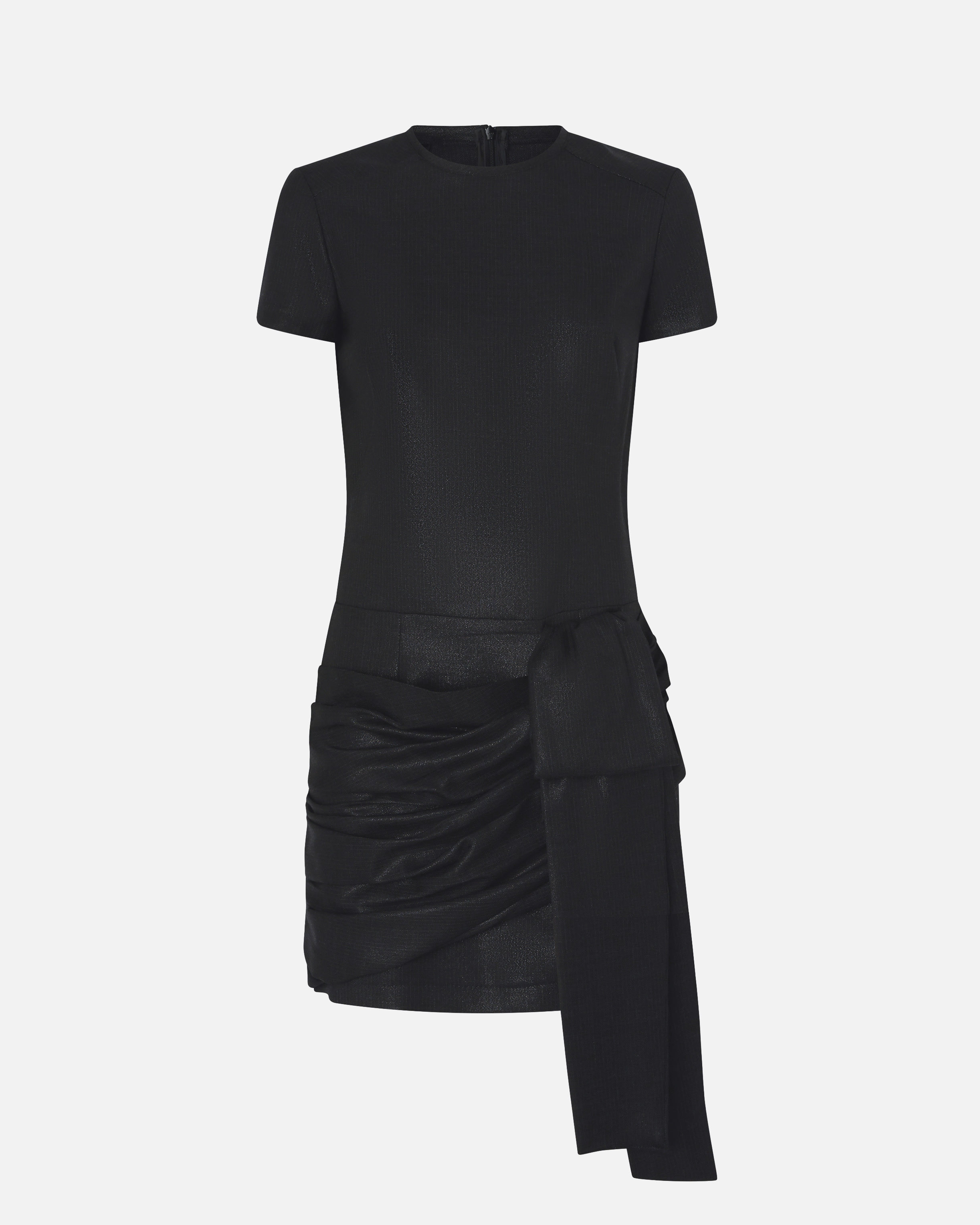 Short dress with stripes and draping PINKO Black