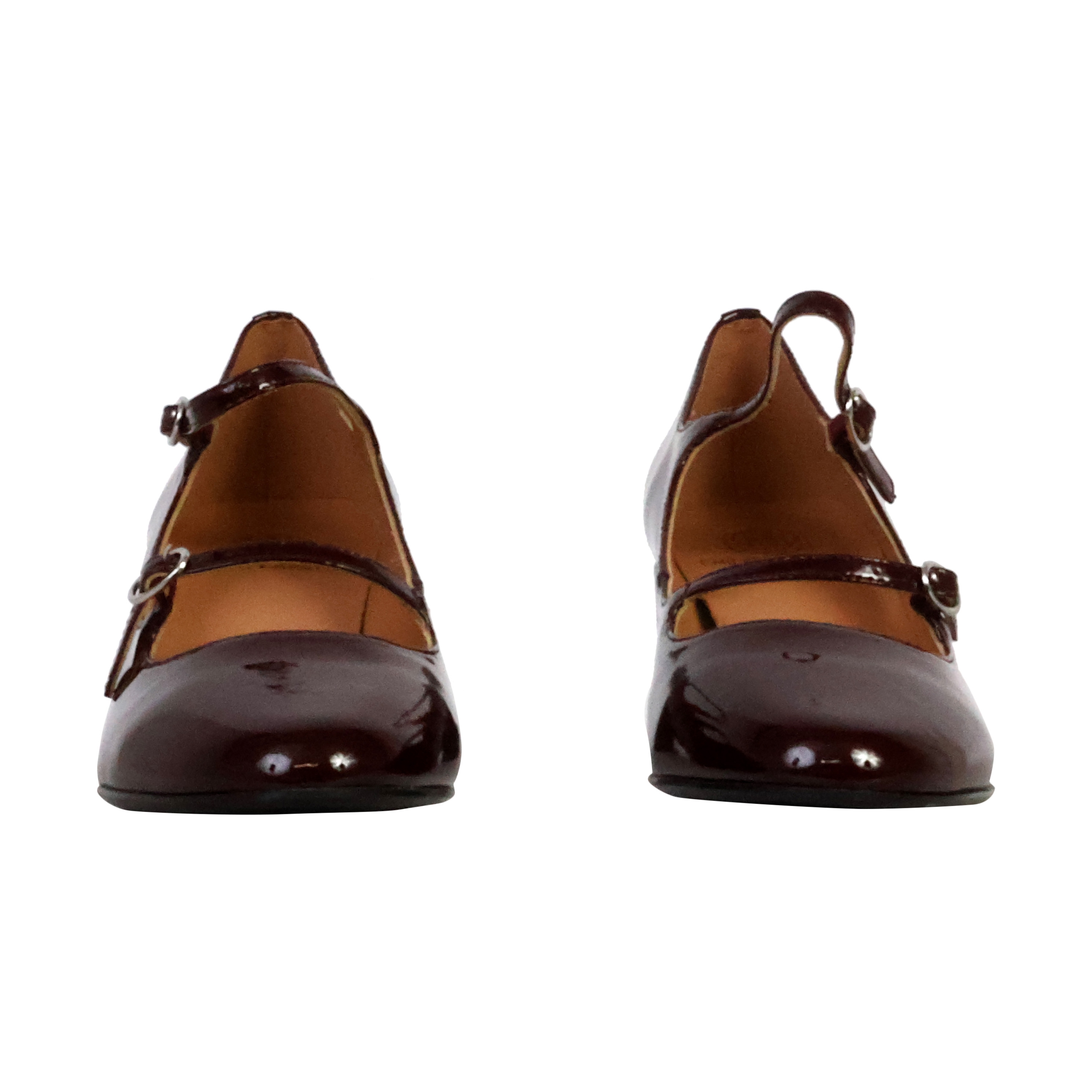 Peony leather heeled ballerina EMILIE KARSTON Red