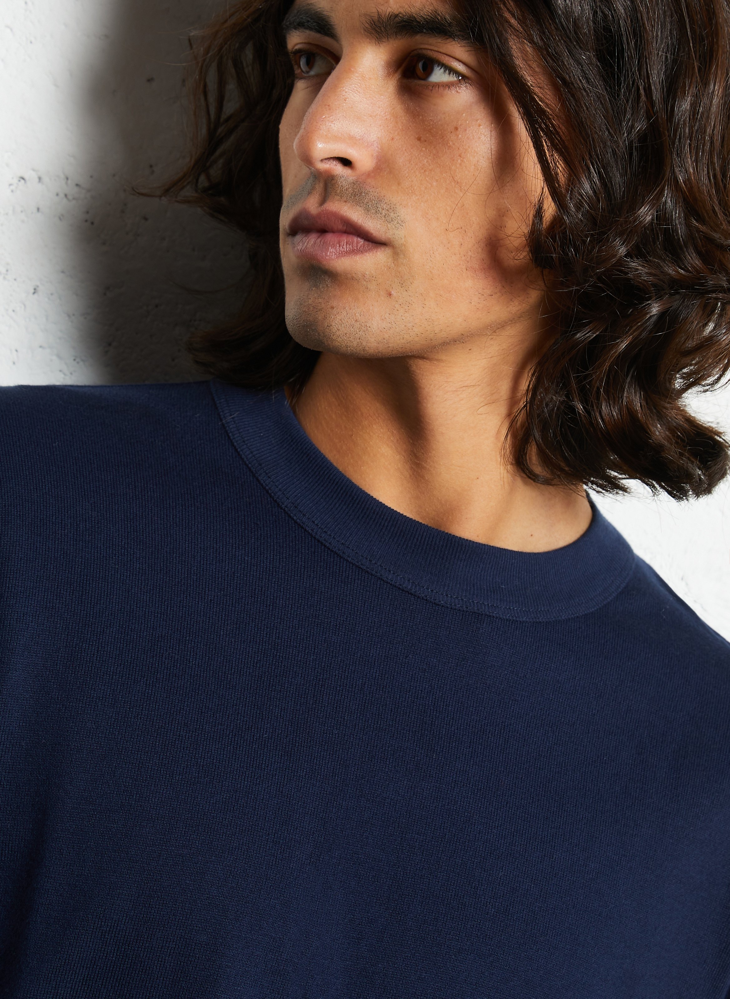 Tee-shirt droit col rond en coton ARMOR LUX Bleu