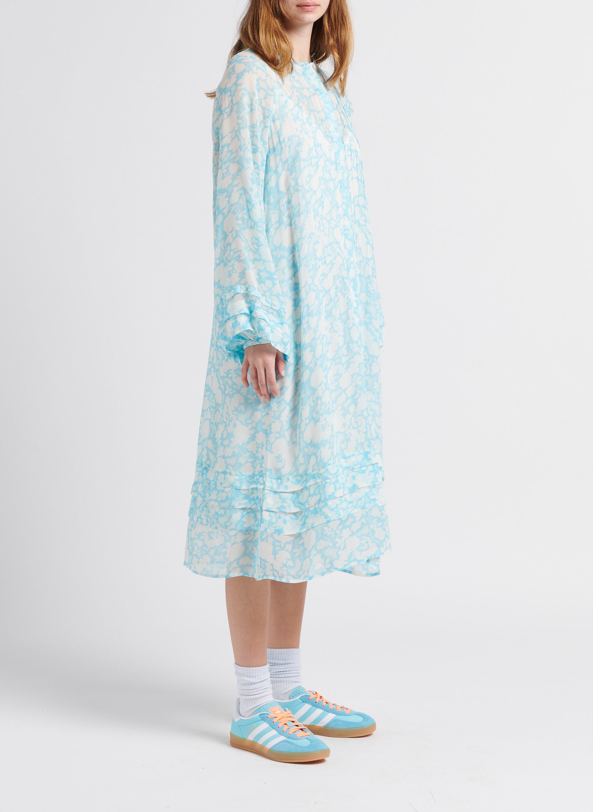 Halflange jurk met Maokraag SAMSOE SAMSOE Veelkleurig