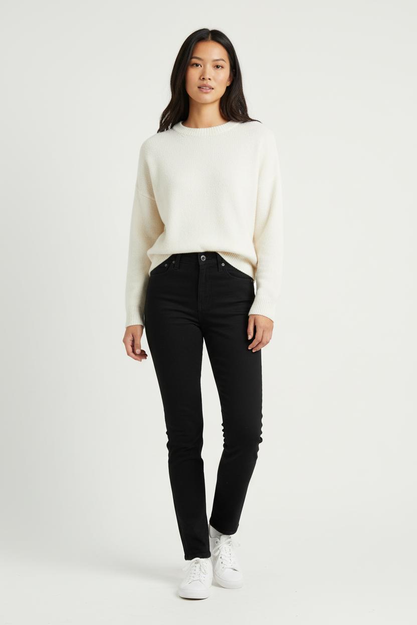 Cropped slim jeans with studs LEVI'S - Seconde main Black