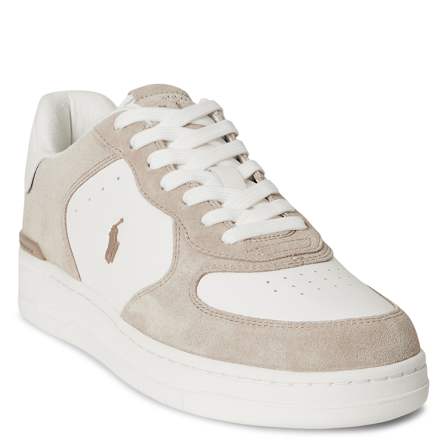 Niedrige Ledersneaker mit Logo POLO RALPH LAUREN Beige