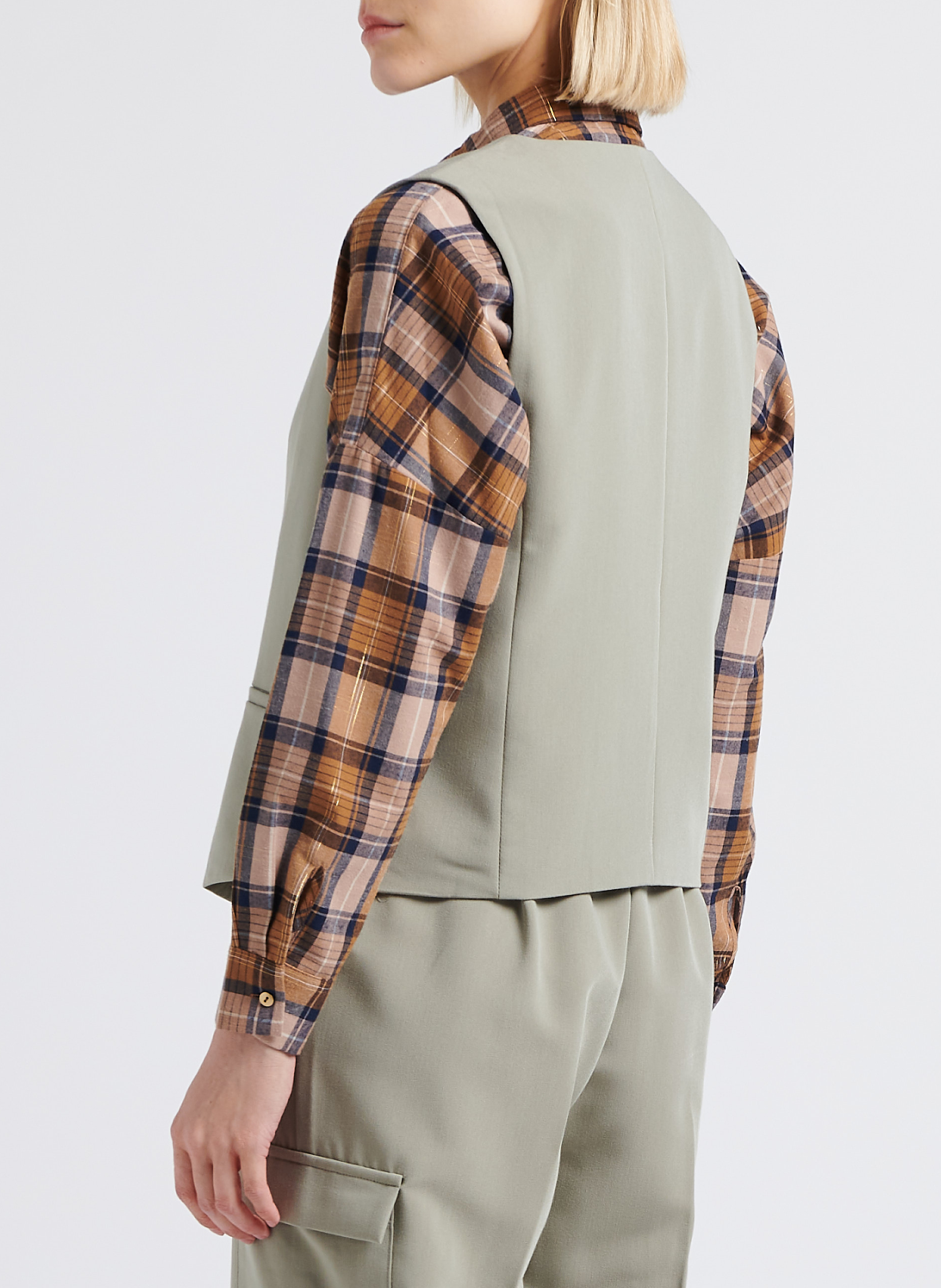 Giletje met knopen GRACE ET MILA Groen