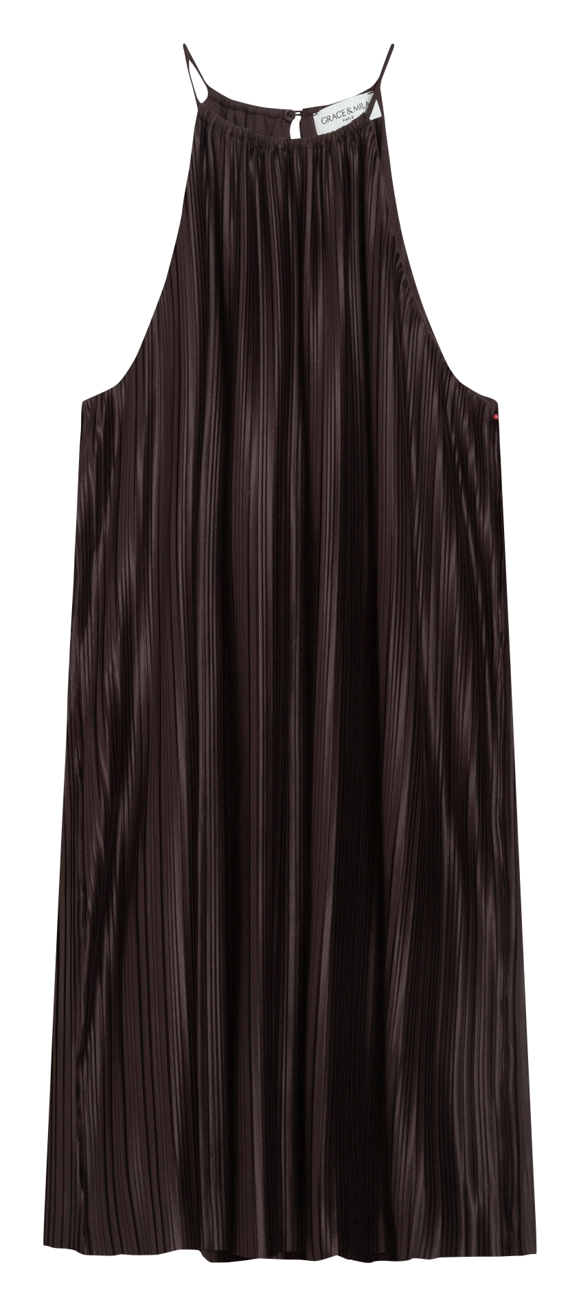 Robe courte col rond GRACE ET MILA Marron