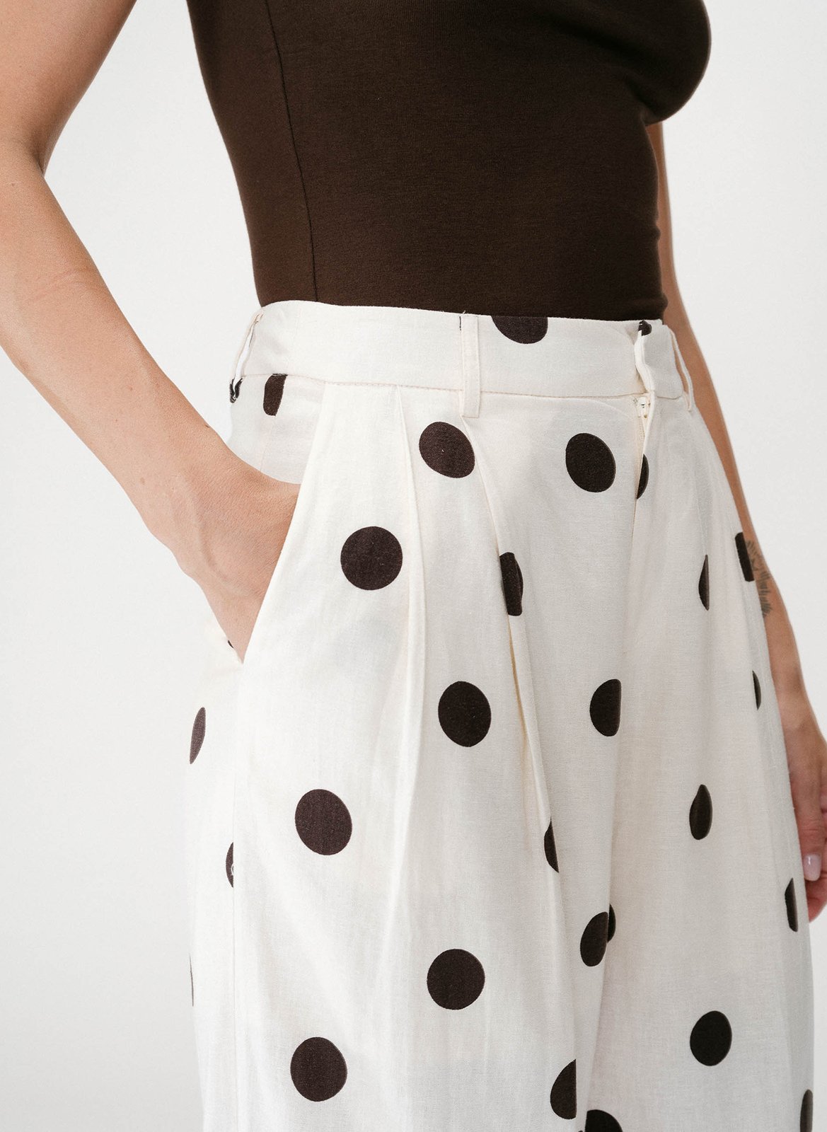 Pantalon large  GRACE ET MILA Blanc