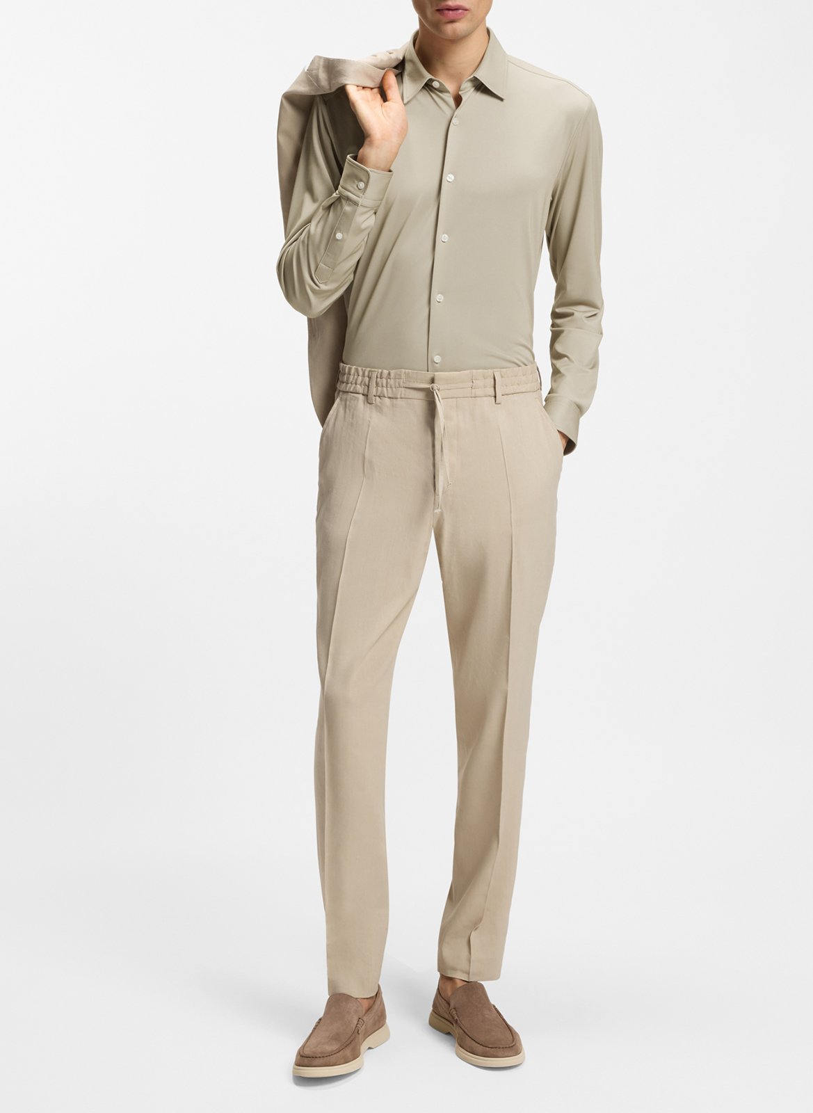 Chemise col classique  BOSS Beige