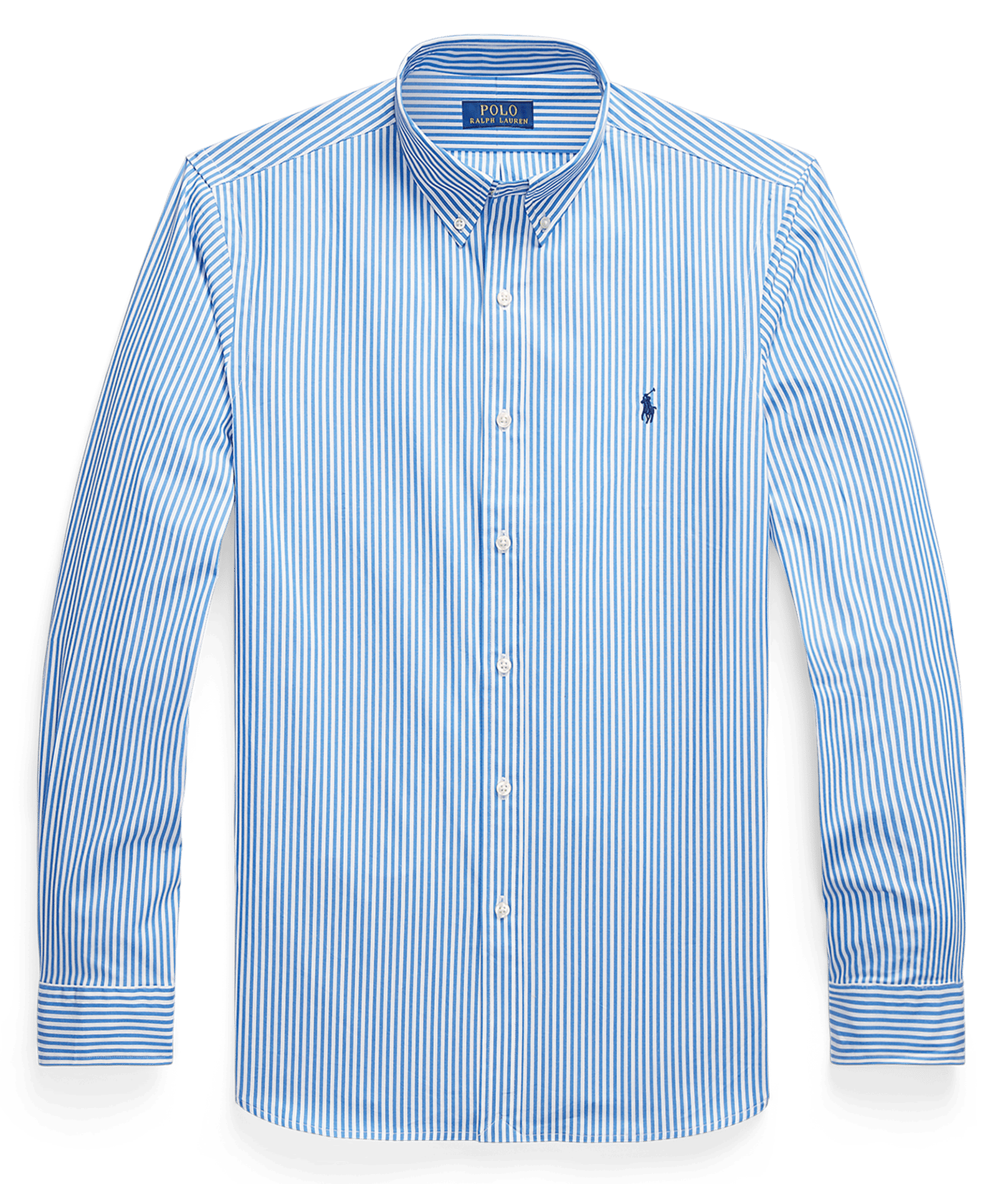 Chemise col américain slim-fit en coton stretch POLO RALPH LAUREN Bleu