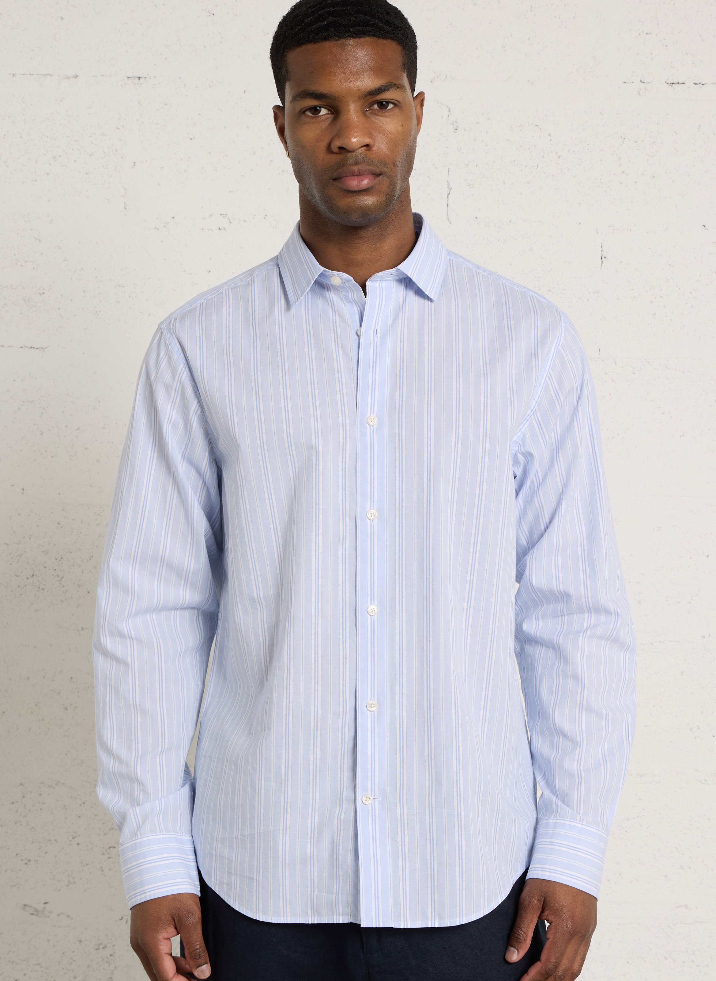 Chemise regular-fit col classique rayée en coton GANT