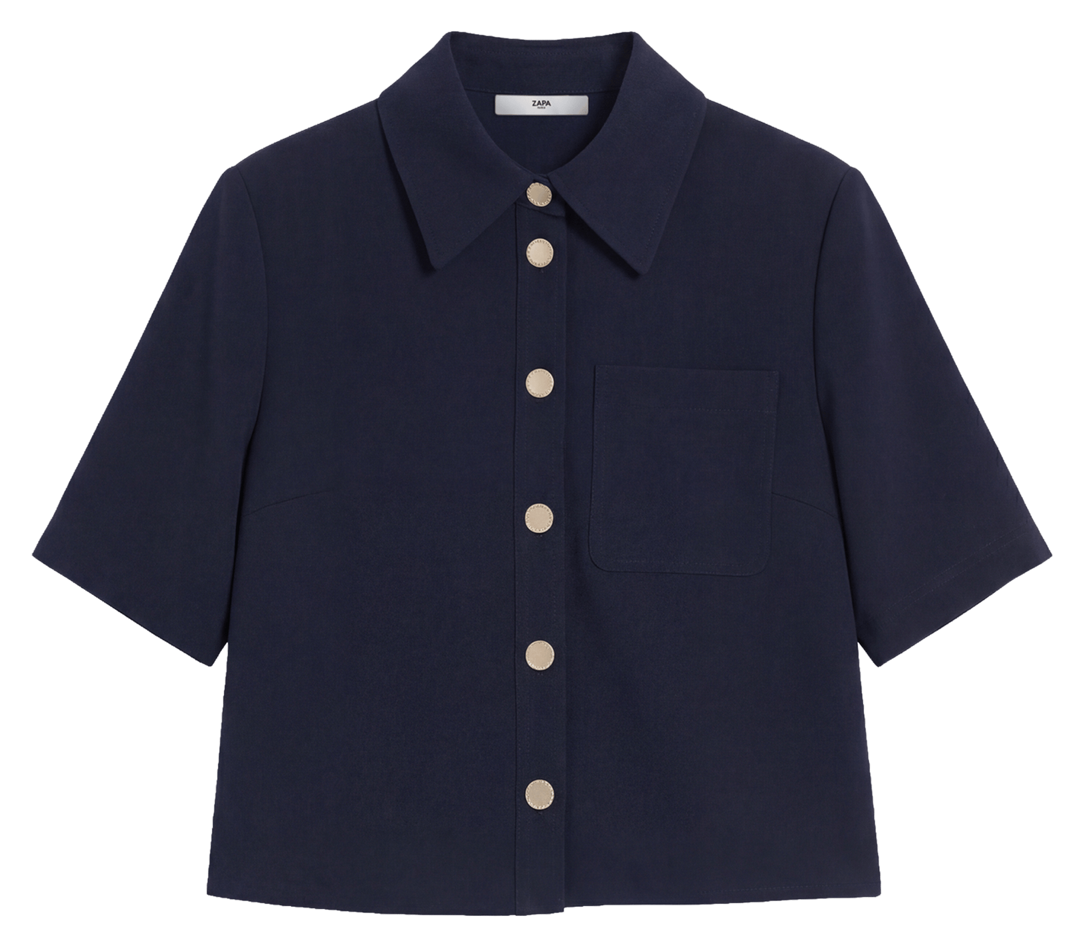 Loose short shirt Blue