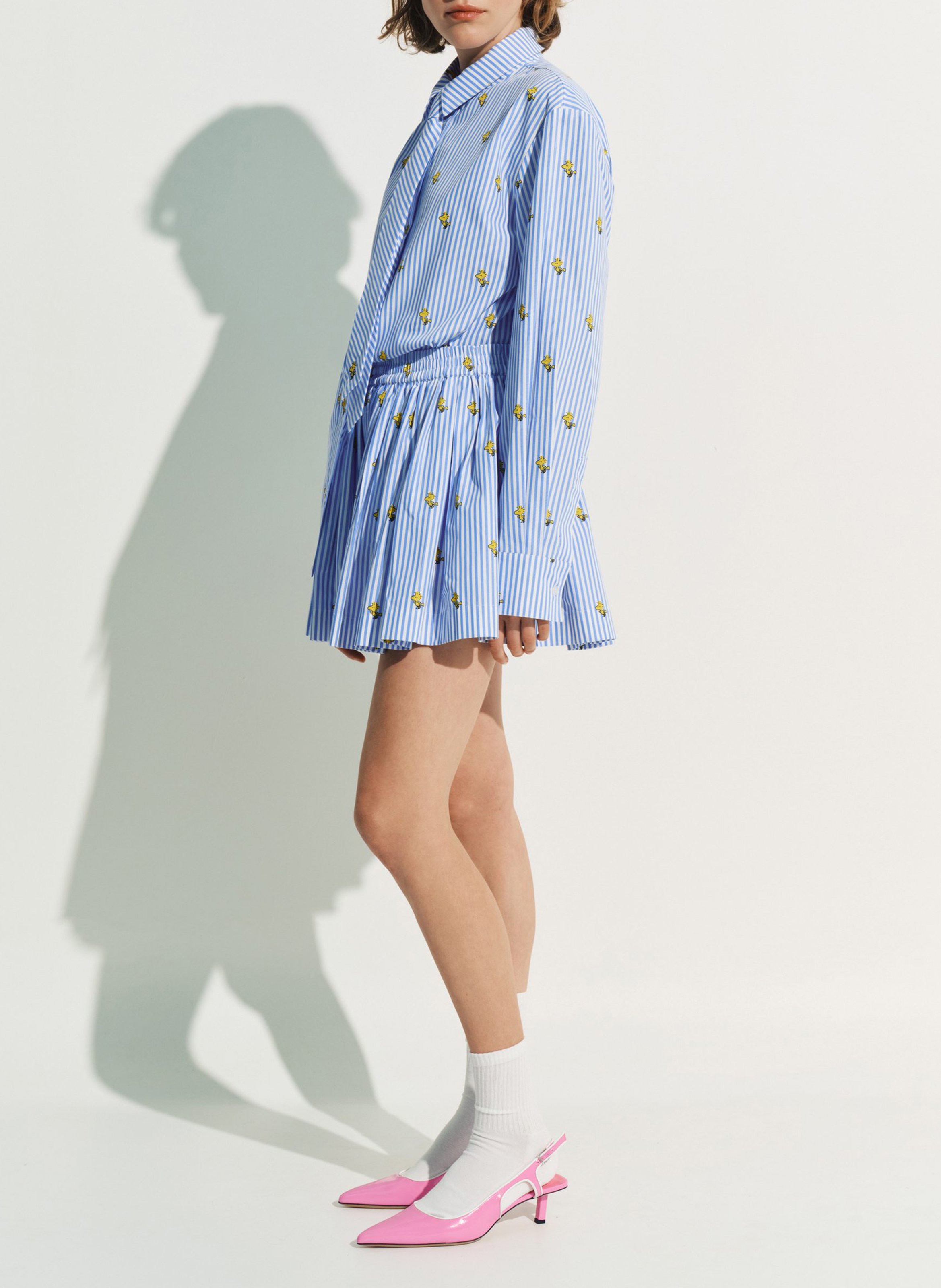Short imprimé en coton ESSENTIEL ANTWERP Bleu