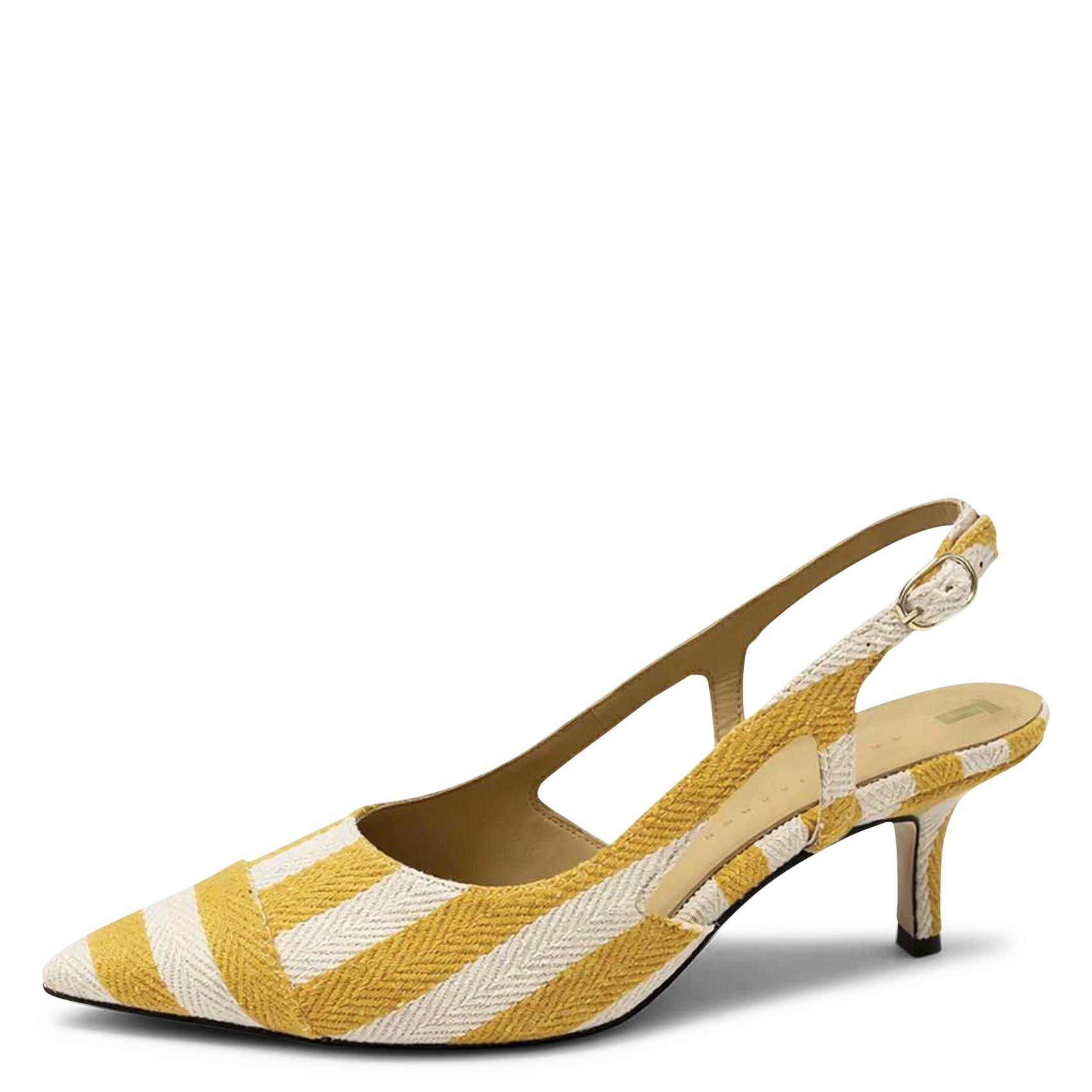 Escarpins pointus à rayures TARA JARMON Jaune