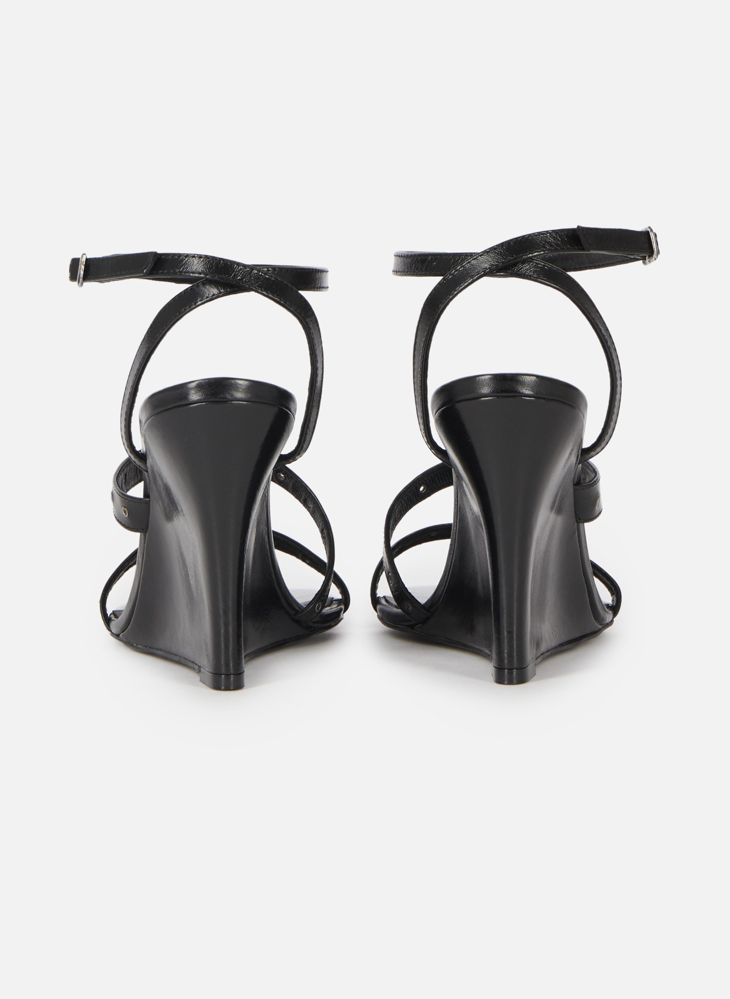 Wedge sandals with studs THE KOOPLES Black