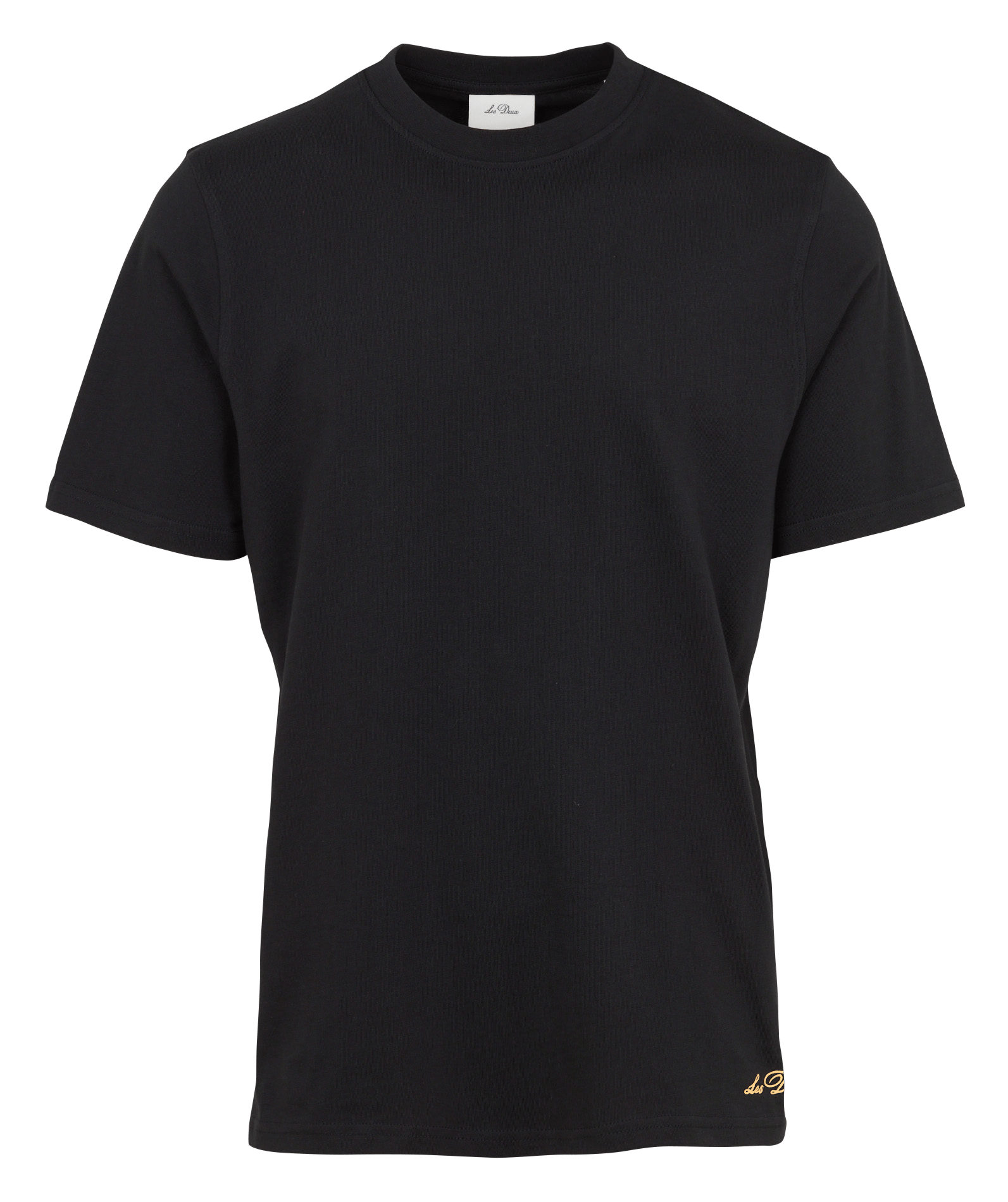 Tee-shirt col rond en coton bio LES DEUX Noir
